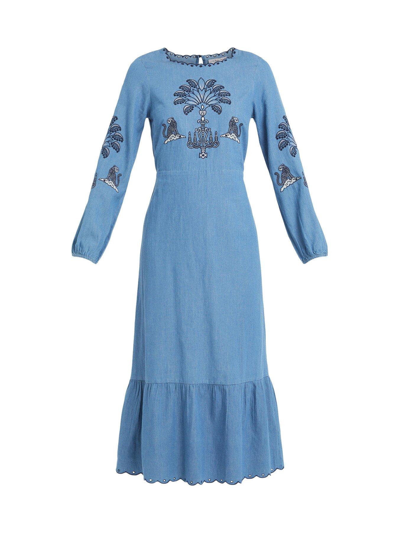 never fully dressed denim dress Never Fully Dressed MONIKA DRESS - Denim dress - blue