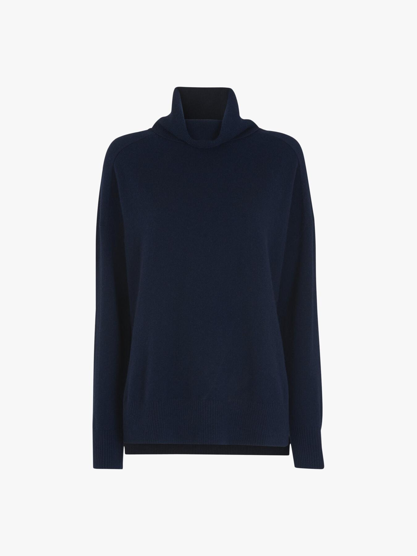 Whistles Women's Cashmere Roll Neck Jumper in Blue Lyst UK