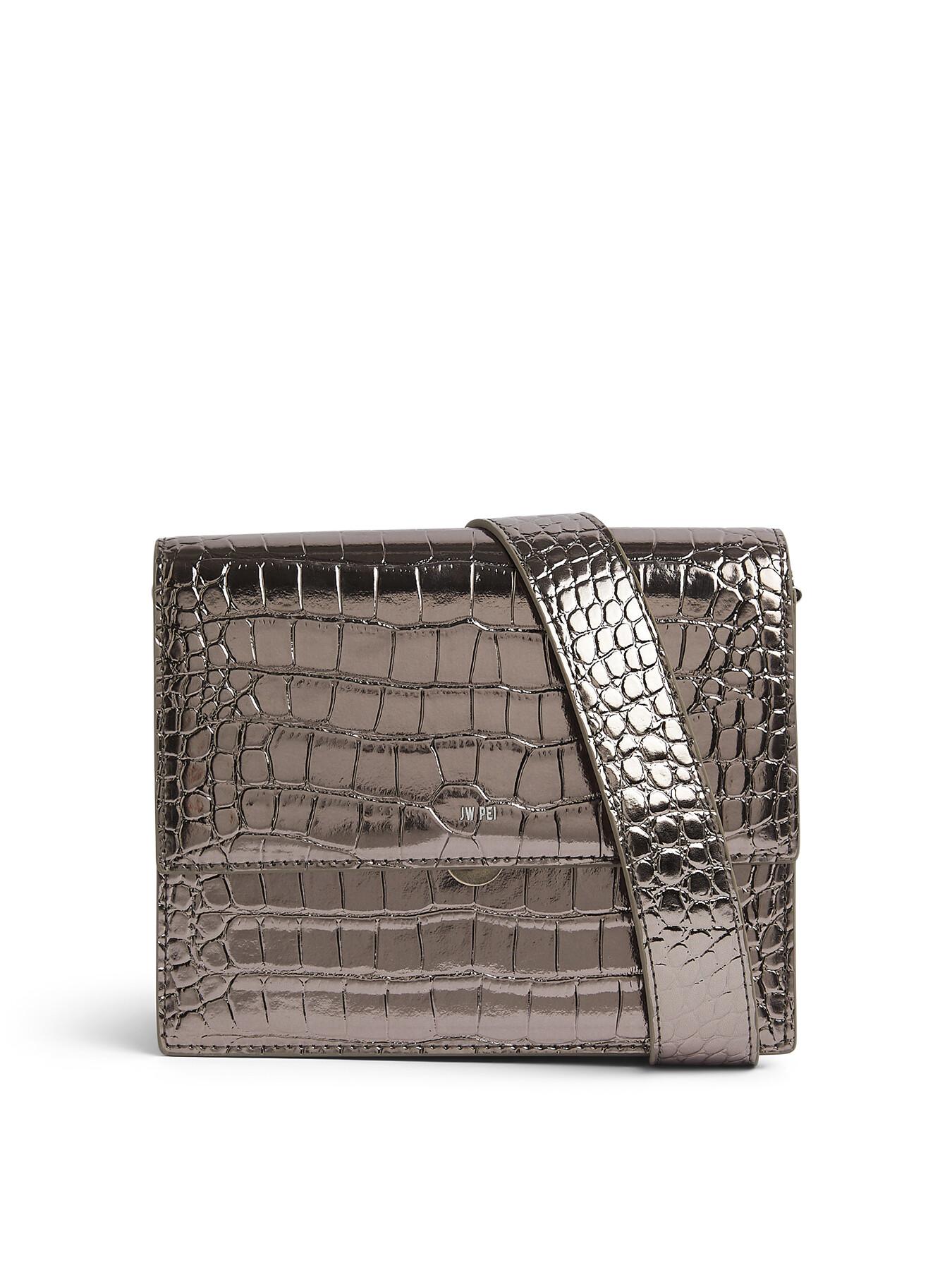 Fashion Mini Flap Bag & Purses - Croc Embossed - JW PEI