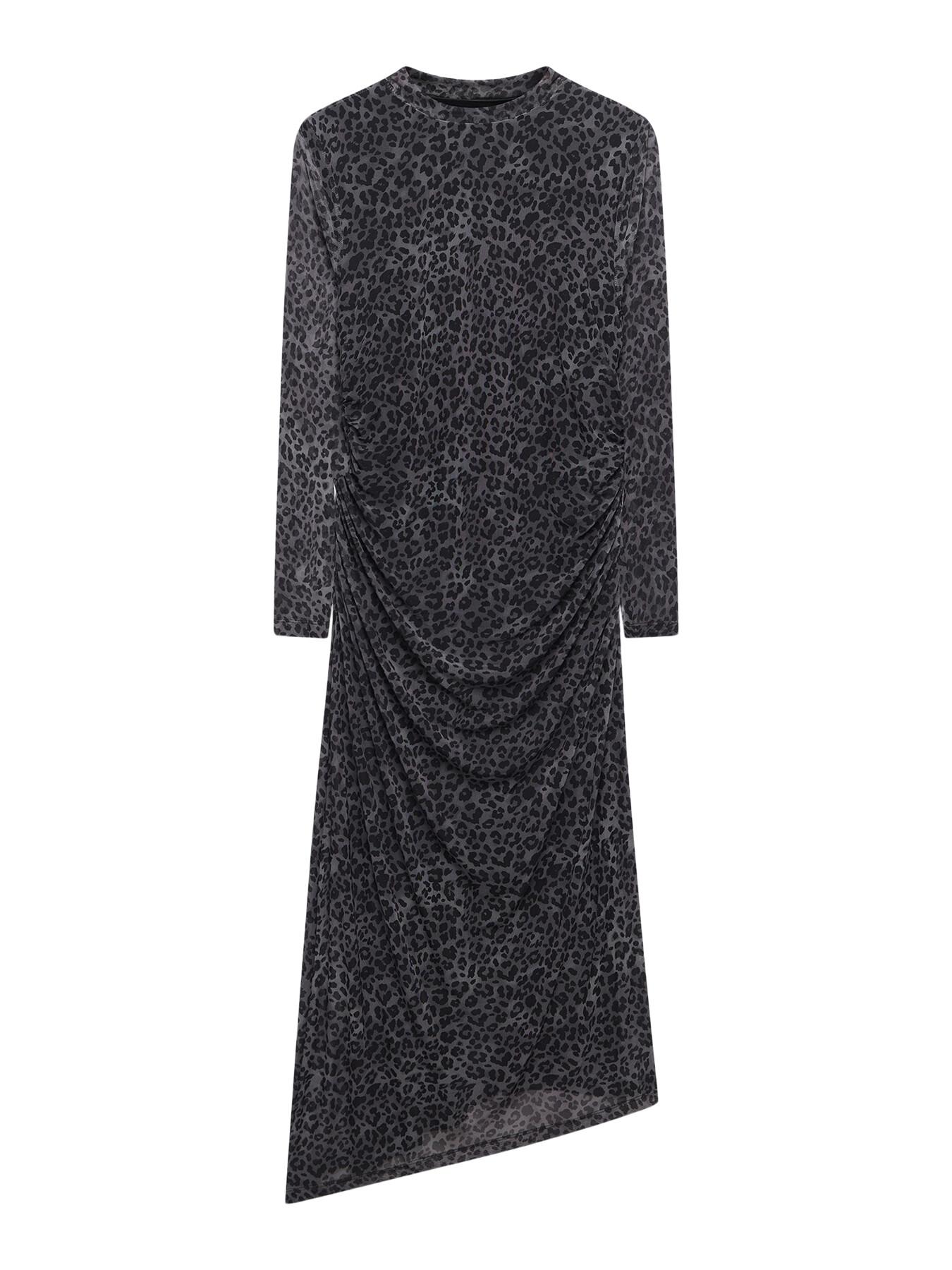 Mint Velvet Women's Leopard Print Mesh Midi Dress in Black | Lyst UK