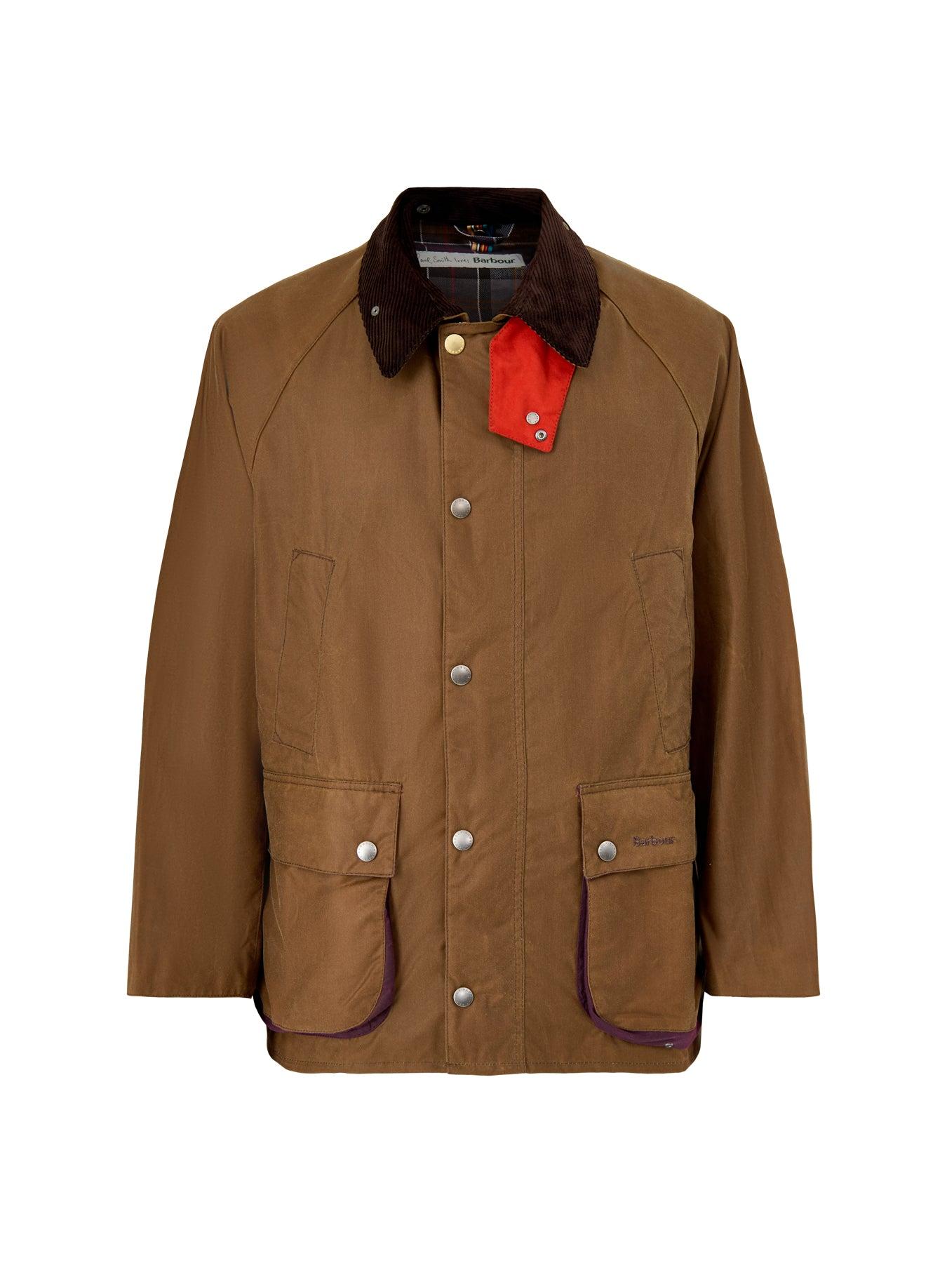 Barbour Paul Smith Loves Bedale Wax Jacket in Brown for Men | Lyst UK