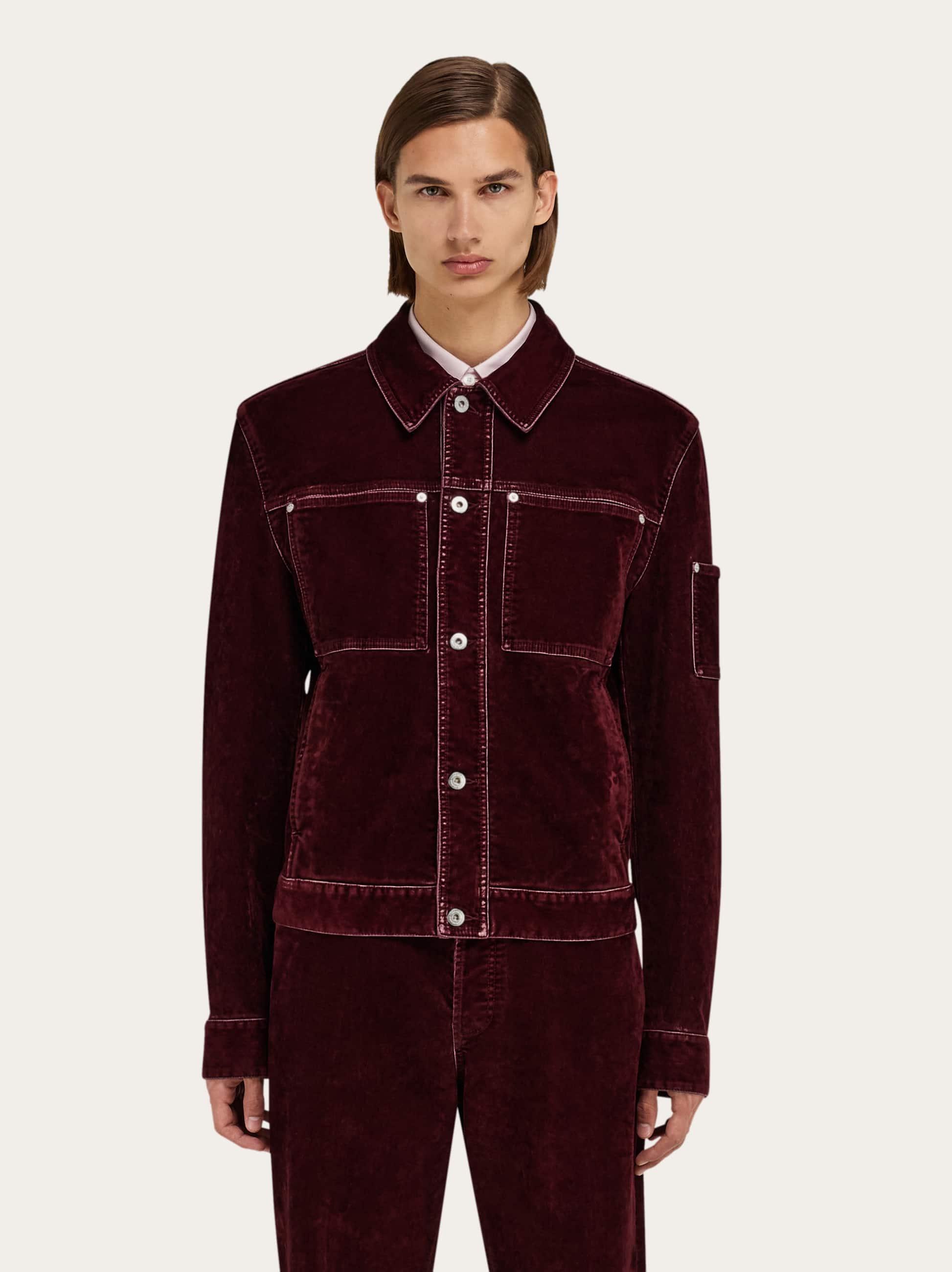 Ferragamo Trucker Jacket in Red for Men | Lyst