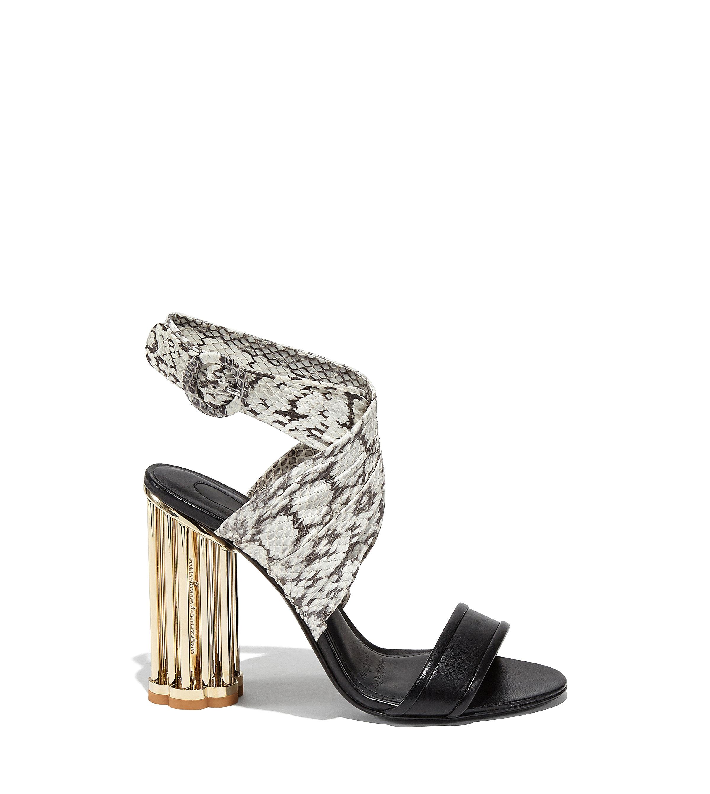 Criss cross Sandal With Cage Flower Heel Criss cross Sandal With Cage Flower Heel