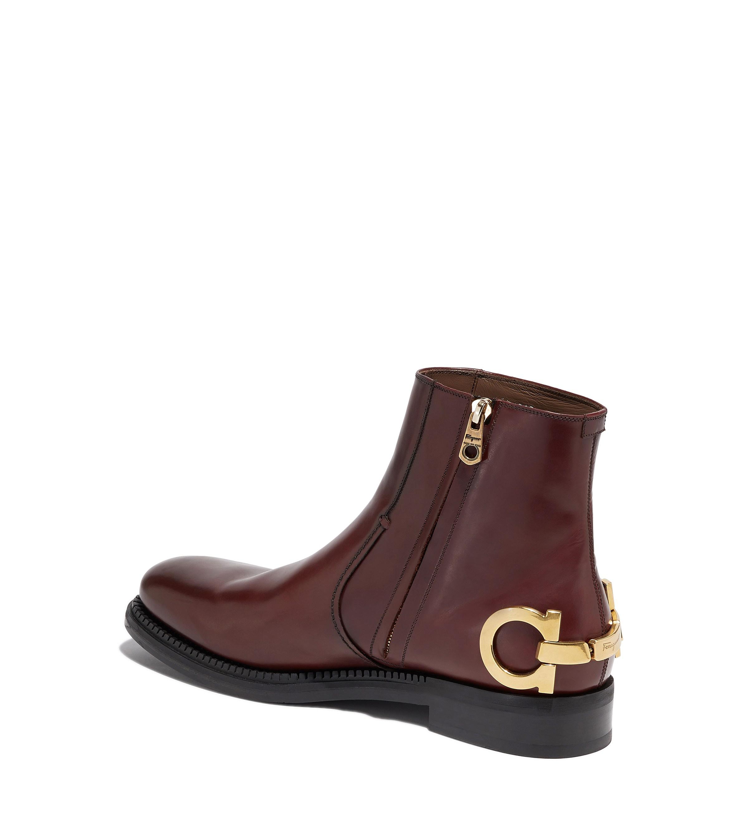 ferragamo leather boots