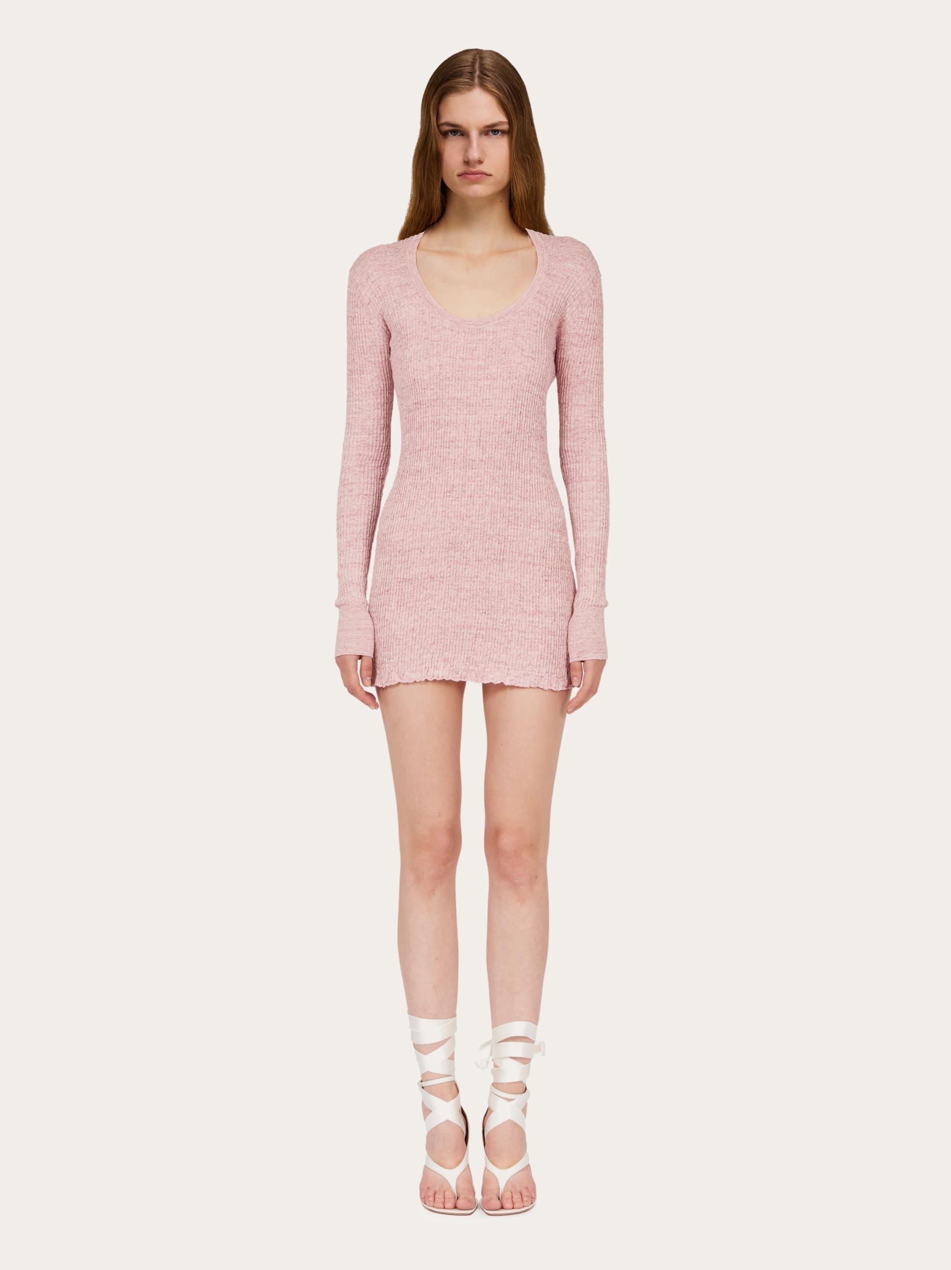 ワンピース SALVATORE FERRAGAMO PINK COTTON BLEND DRESS Pink Ferragamo Dresses for Women | Lyst