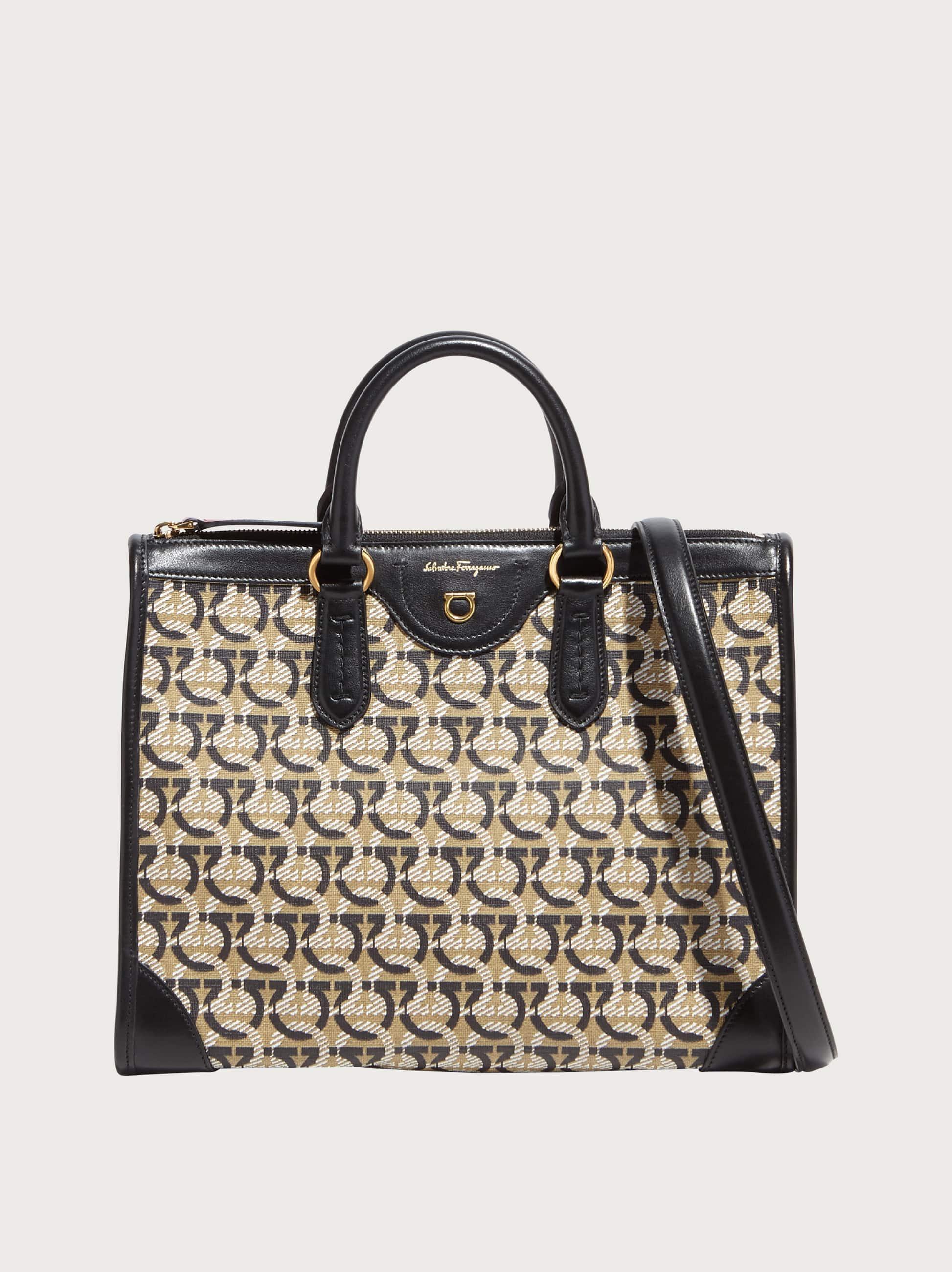 ferragamo gancini tote bag