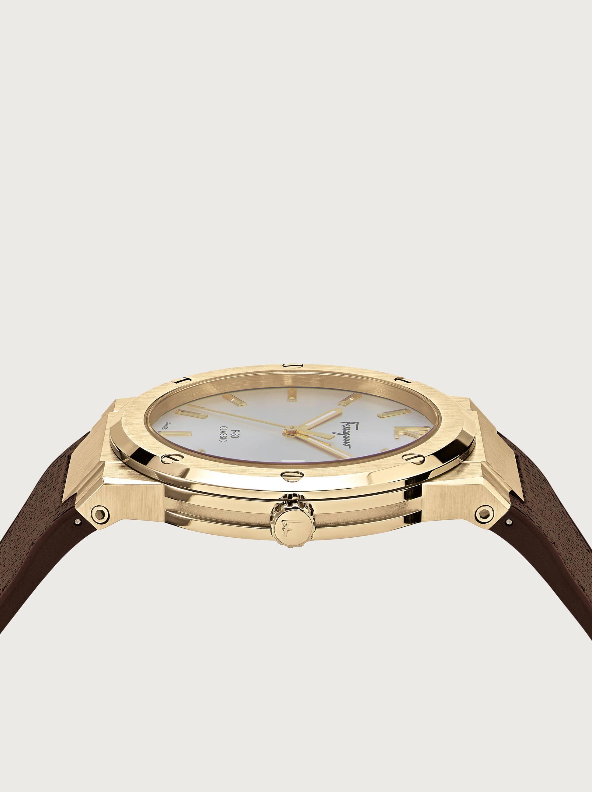 Ferragamo F 80 Classic Watch in Brown for Men Lyst