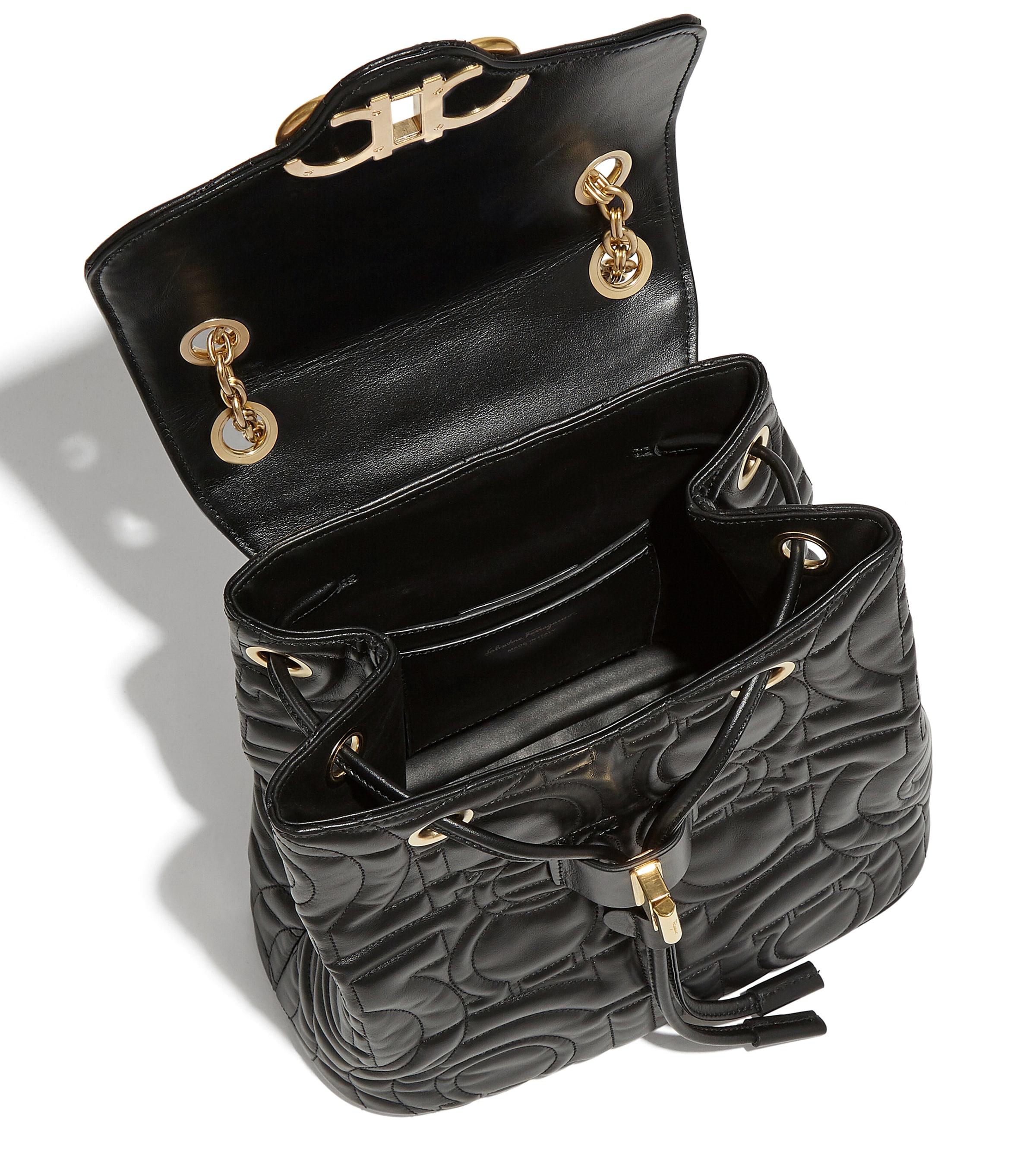 Ferragamo Leather Quilted Gancini Backpack in Black Save 8 Lyst