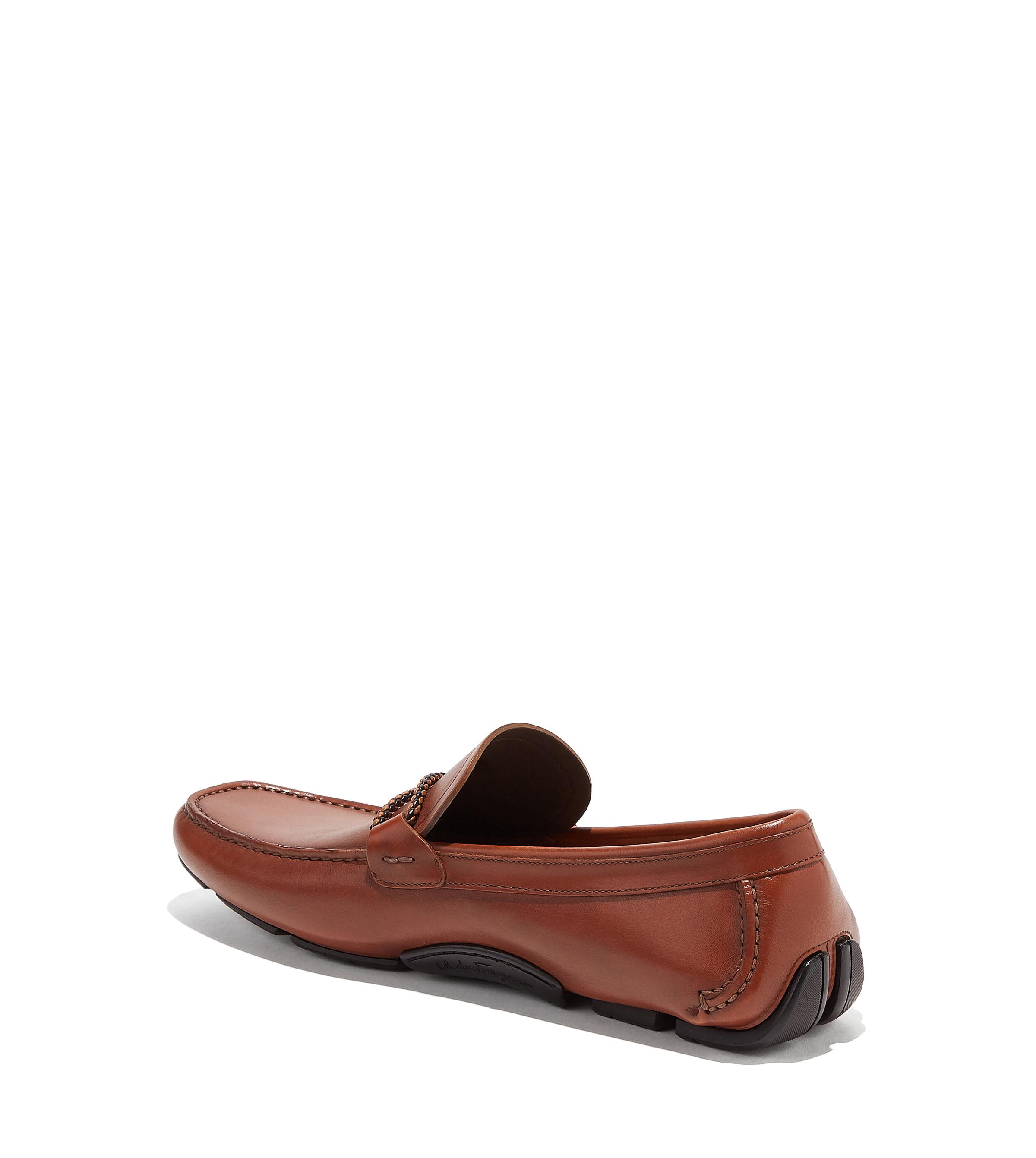 gancini driver moccasin suede