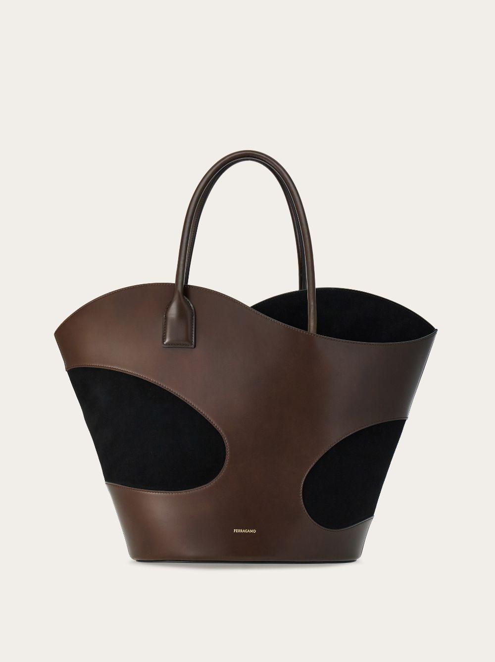 Tote bag with cut-out detailing (L) Ferragamo en coloris Noir | Lyst