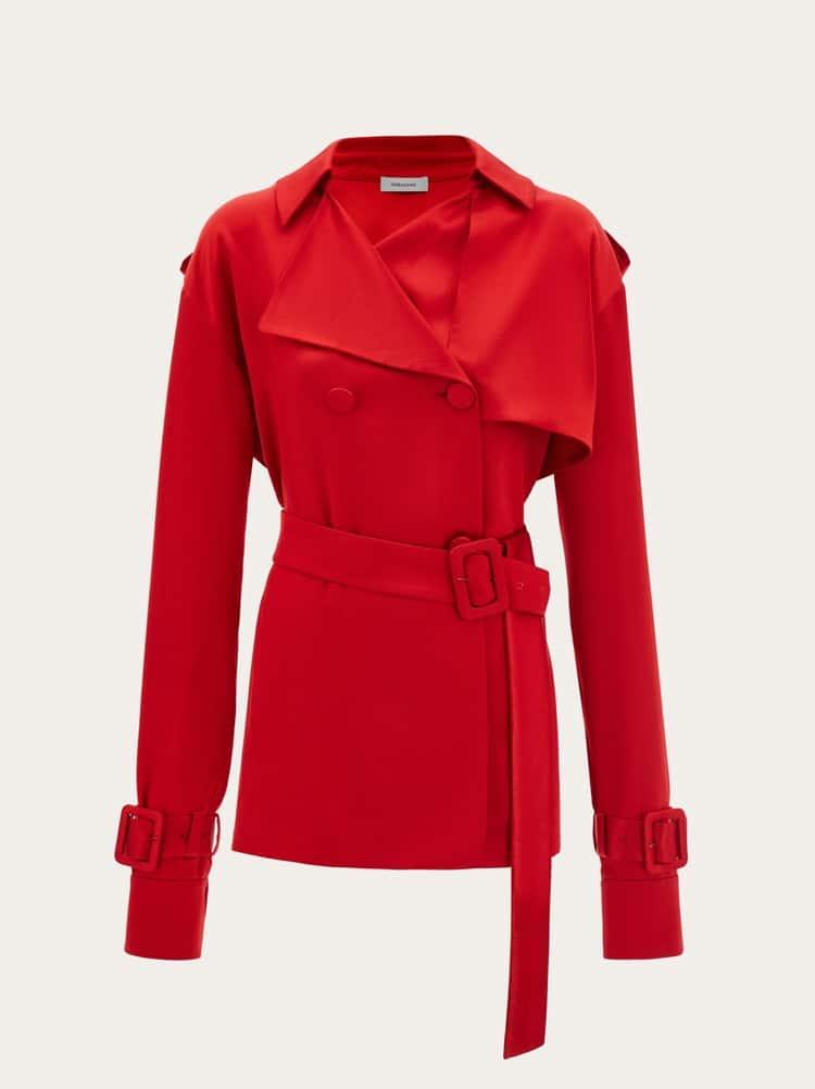 Gabardina Abrigos Rojos Mujer Amazon Trench En Rojo De Mujer Lyst