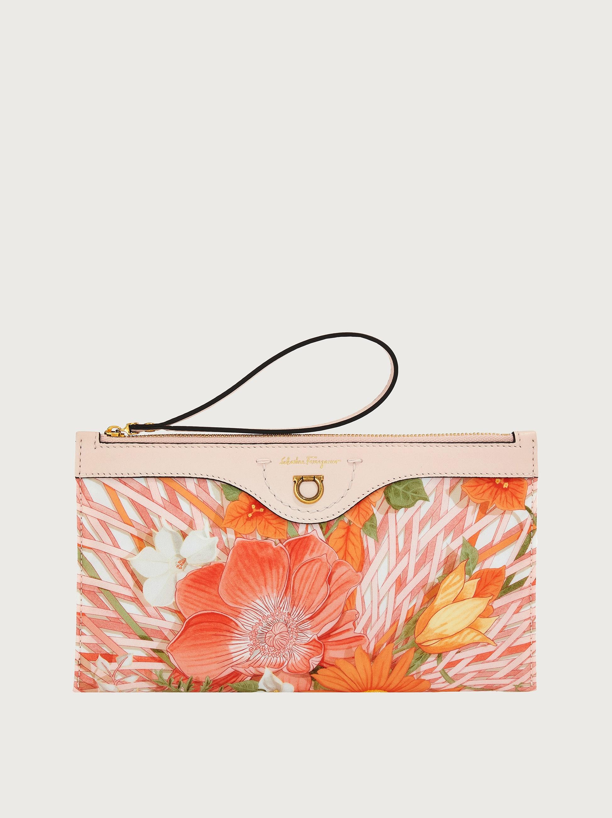 Ferragamo Synthetic Vimini Print Pochette - Econylâ® Nylon in Red | Lyst