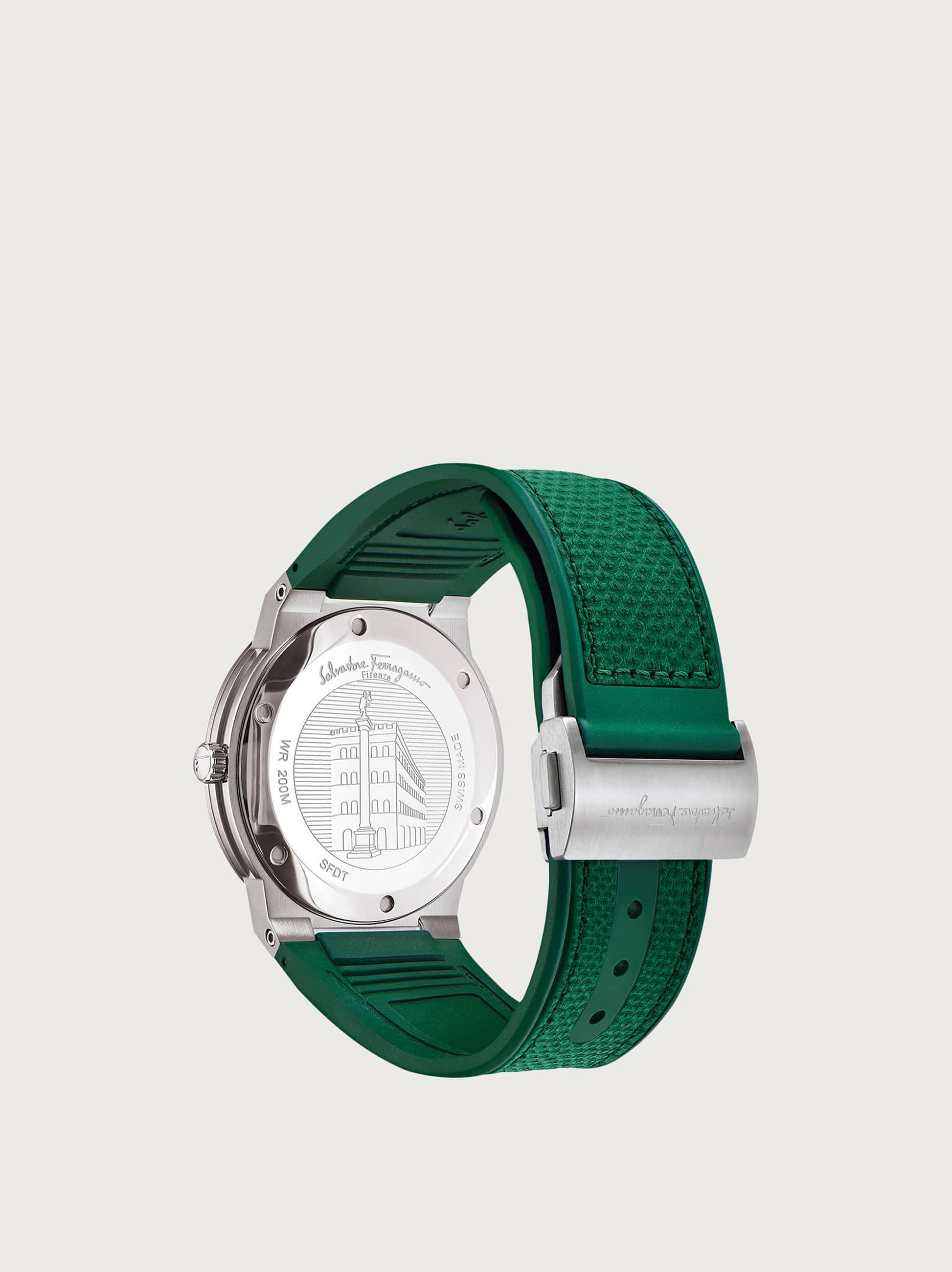 Ferragamo F-80 Classic Watch in Green for Men | Lyst