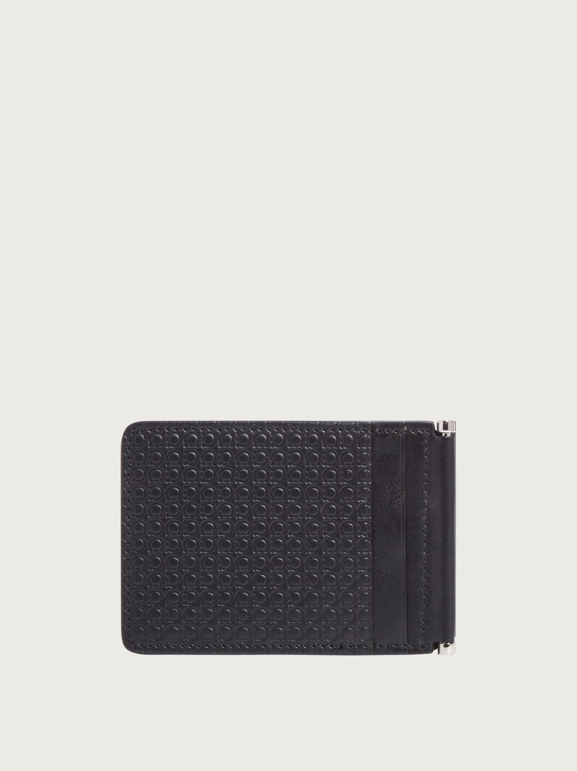 Ferragamo Leather Gancini Credit Card Holder in Black for Men - Lyst