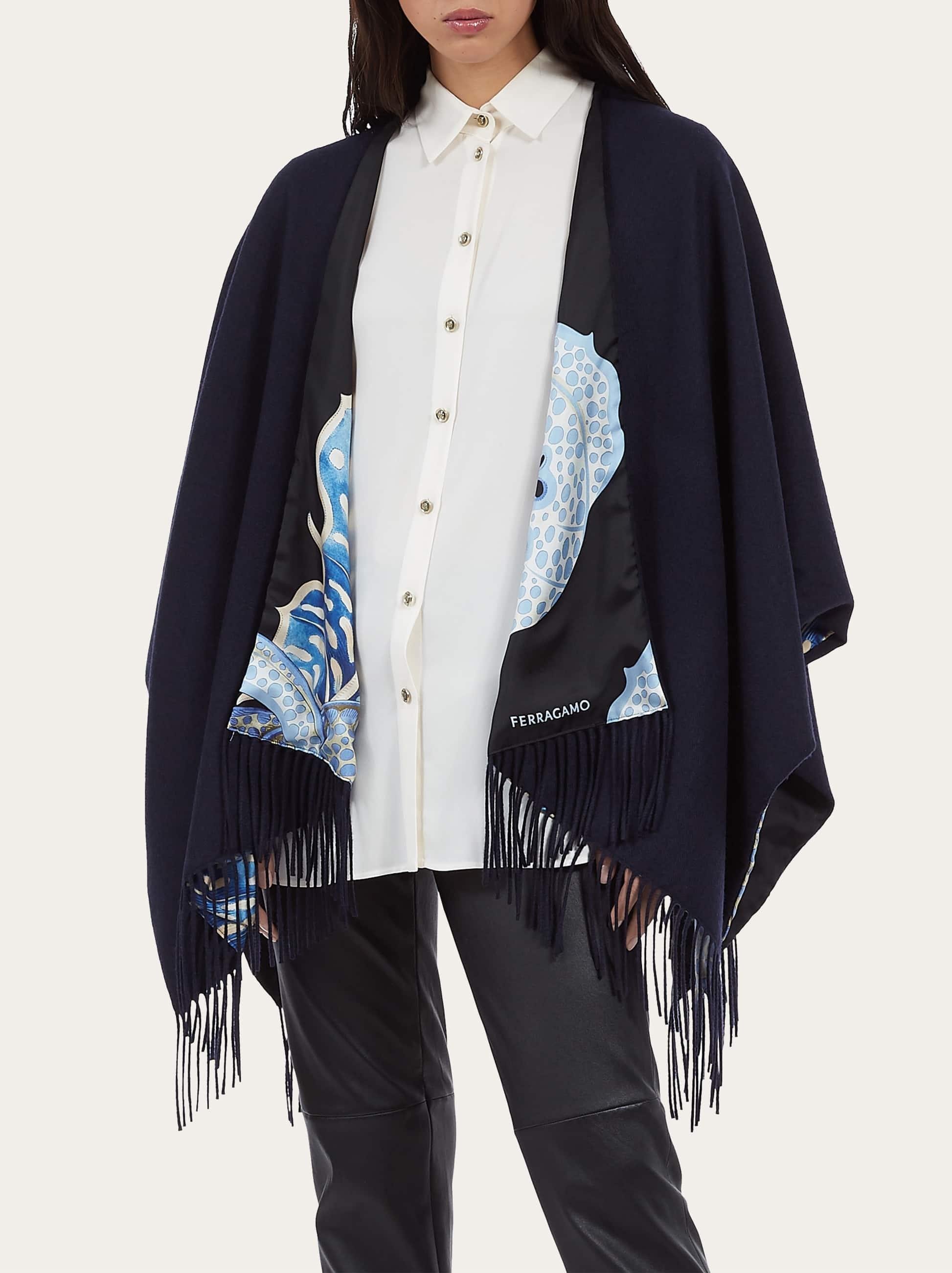 Ganchini monogram shawl cardigan, Ferragamo