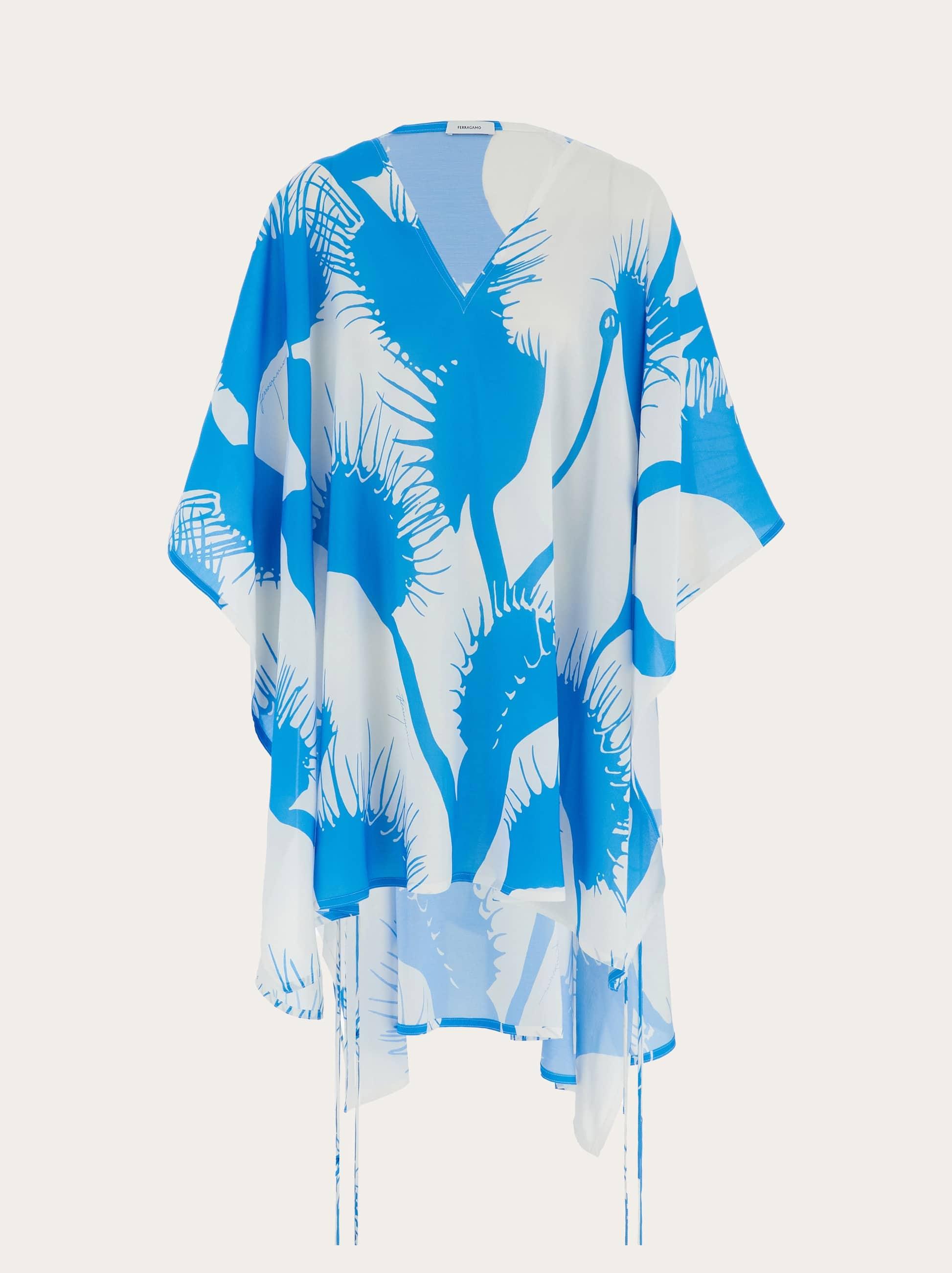 Ferragamo Venus-print silk shirt - Brown