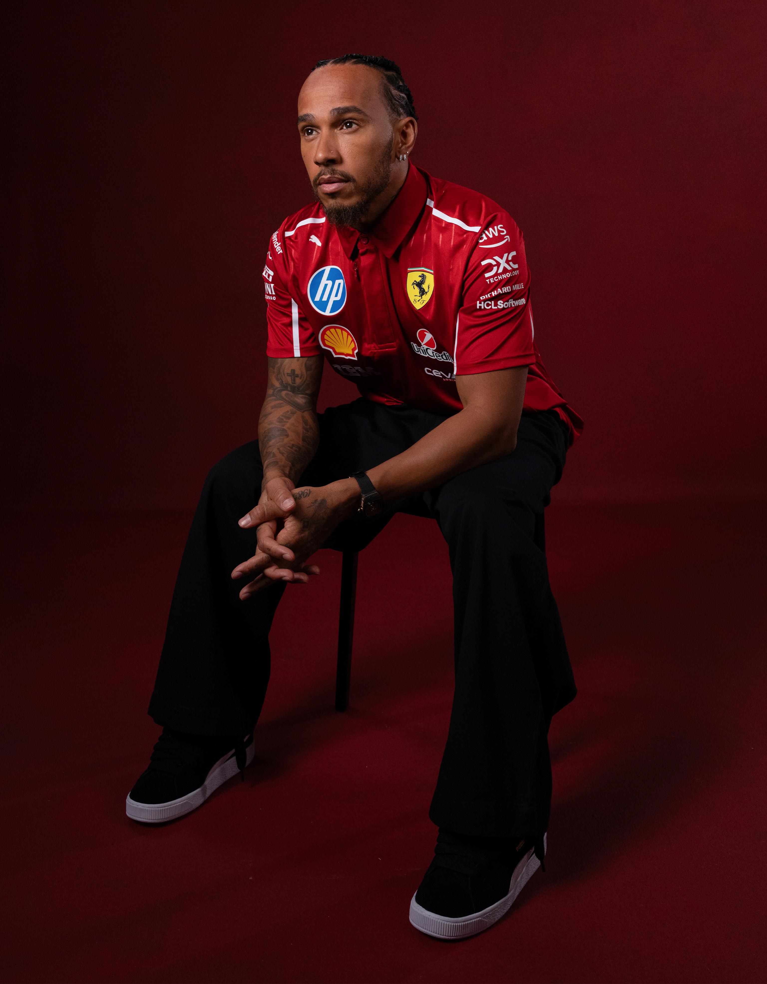 Ferrari Puma For Scuderia Hp 2025 Team Pro Polo Shirt in Red for