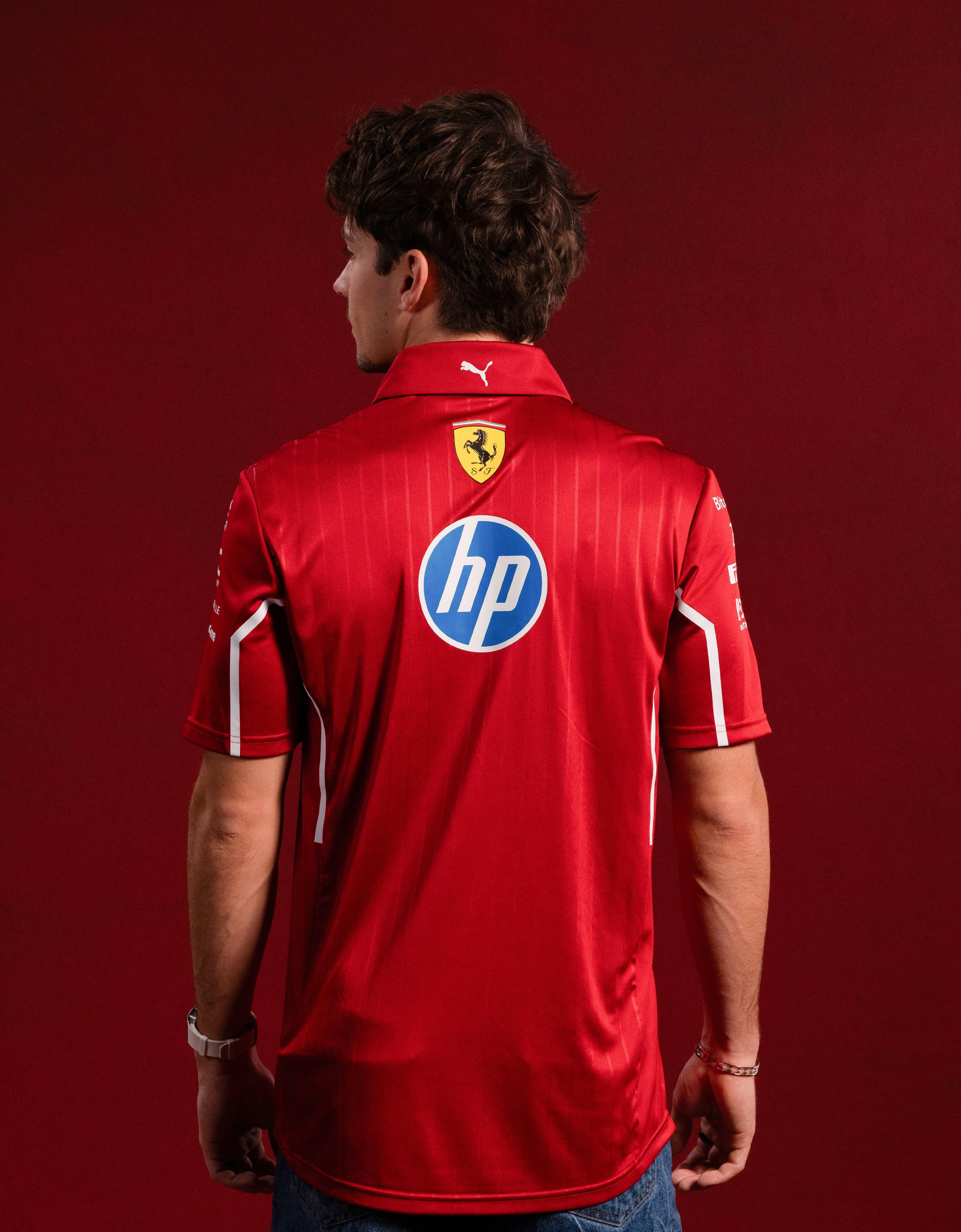 Ferrari Puma For Scuderia Hp 2025 Team Pro Polo Shirt in Red for