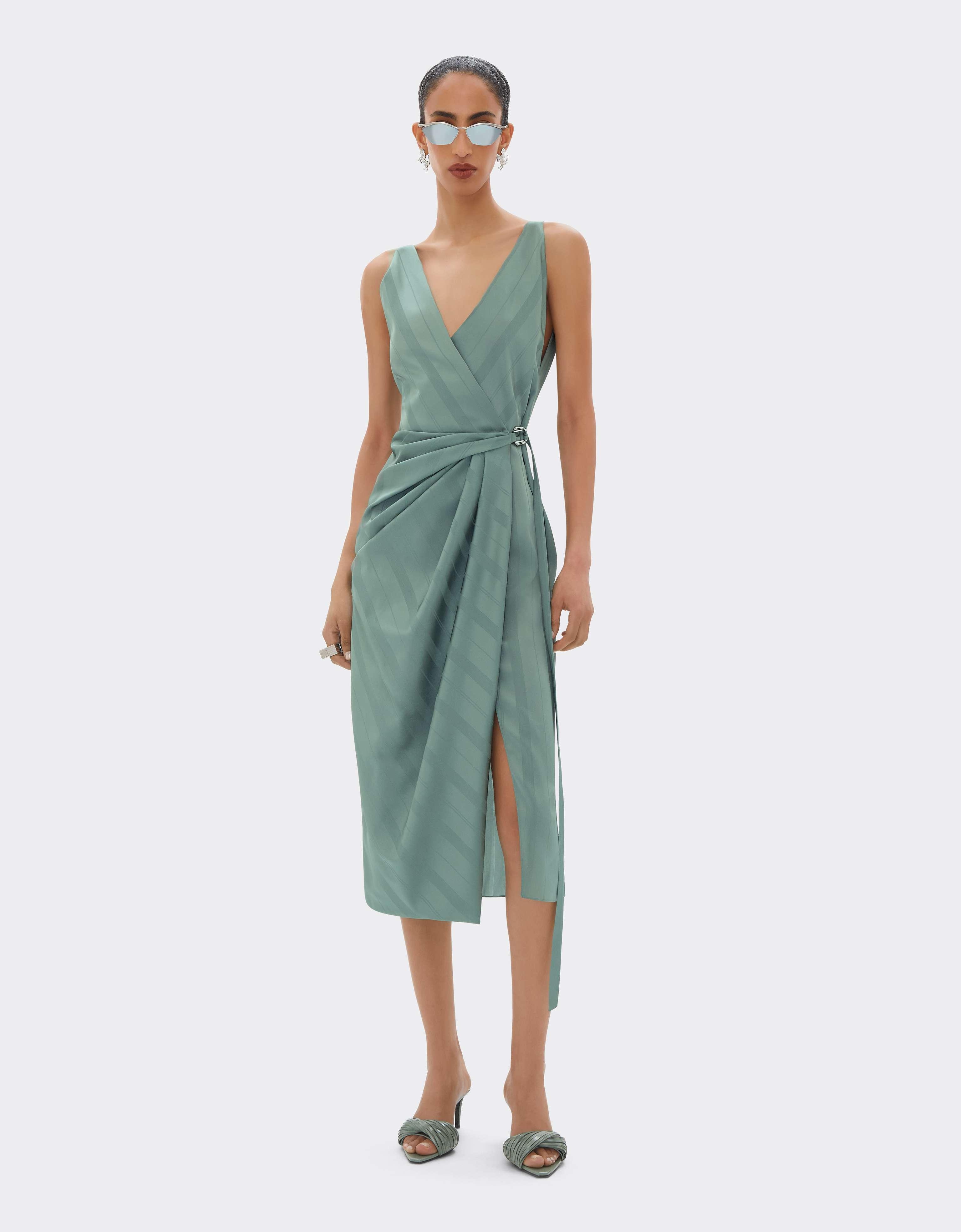ferrari silk drape dress Gorgeous 1970s Marina Ferrari Silk Multicolored Circle Print Wrap Dress