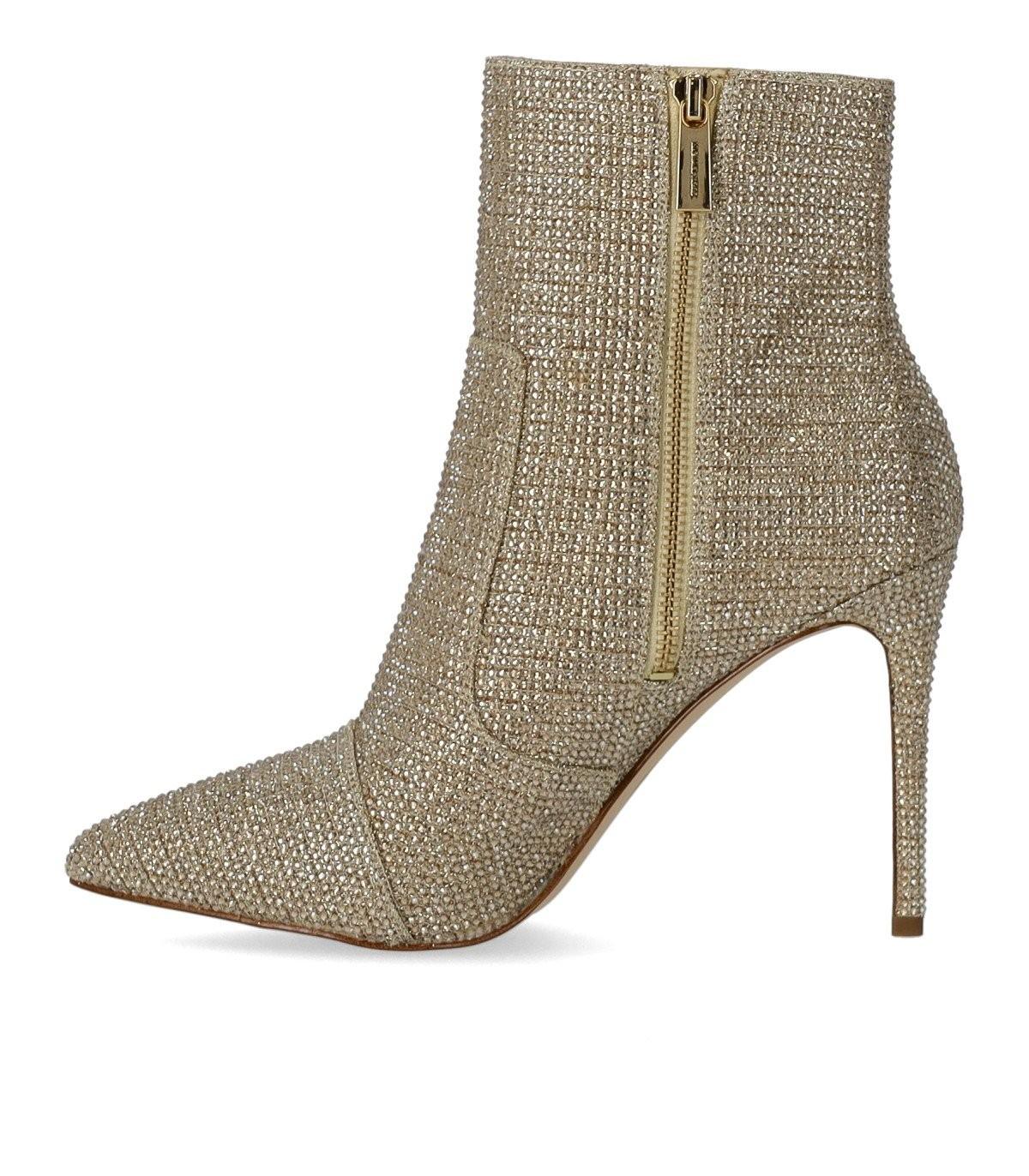 Rue Strass Gold Heeled Ankle Boot
