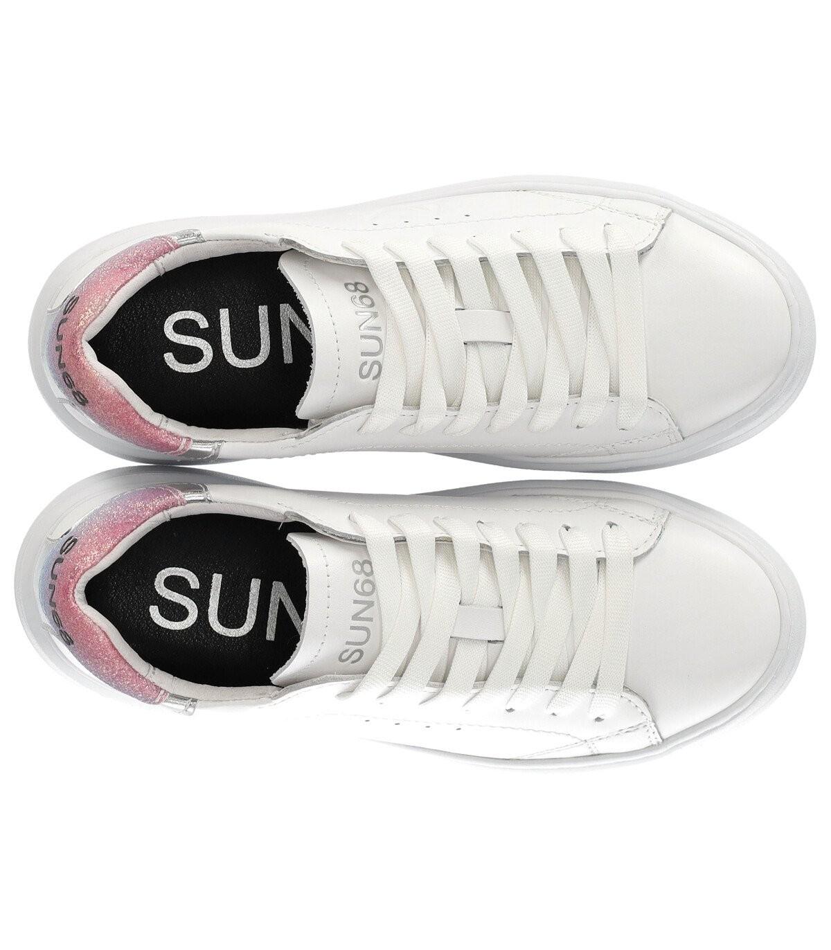 Sun68 Grace Glitter Sneaker in White | Lyst