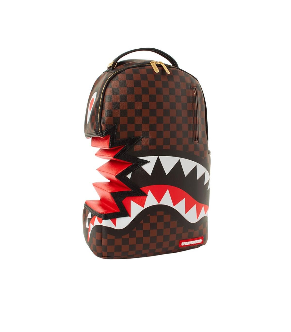 MOCHILA SHARK BITE SHARKS IN PARIS MARRON Sprayground de color Marron Lyst