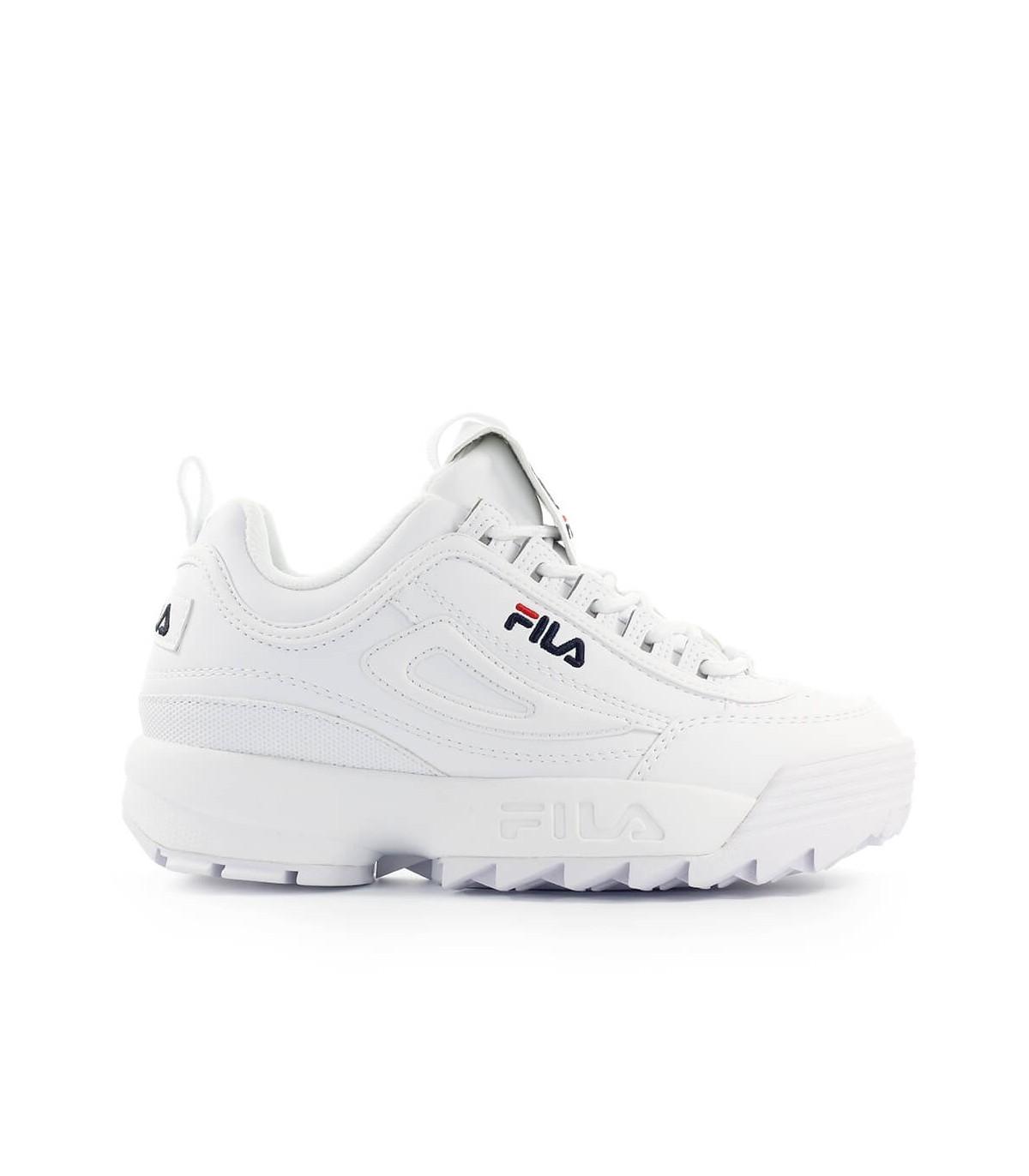 fila disruptor low wmn white