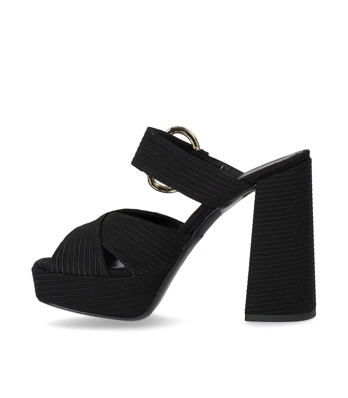 Love Moschino Black Heeled Sandal | Lyst