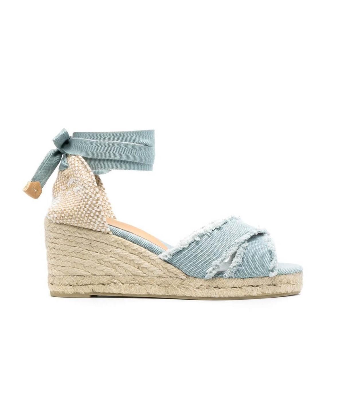 Castañer Canvas Bluma Lichtblauwe Espadrilles Met Sleehak in het Blauw -  Lyst