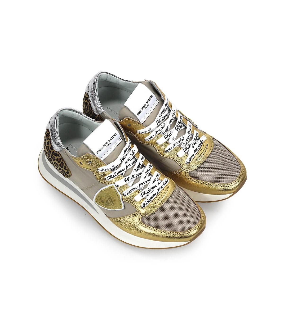 Philippe Model MONTECARLO Goud / Zwart - Gratis levering | Spartoo.nl ! -  Schoenen Hoge sneakers Dames € 279,20