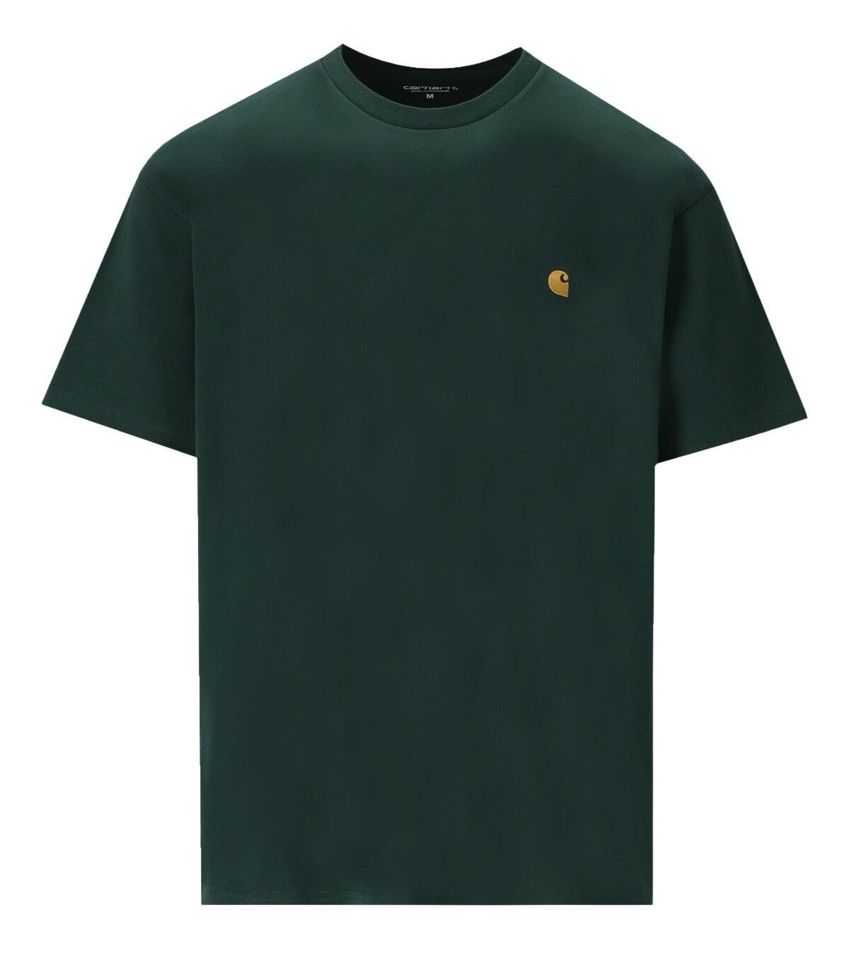 Carhartt S/s Chase Dark T-shirt in Green for Men | Lyst