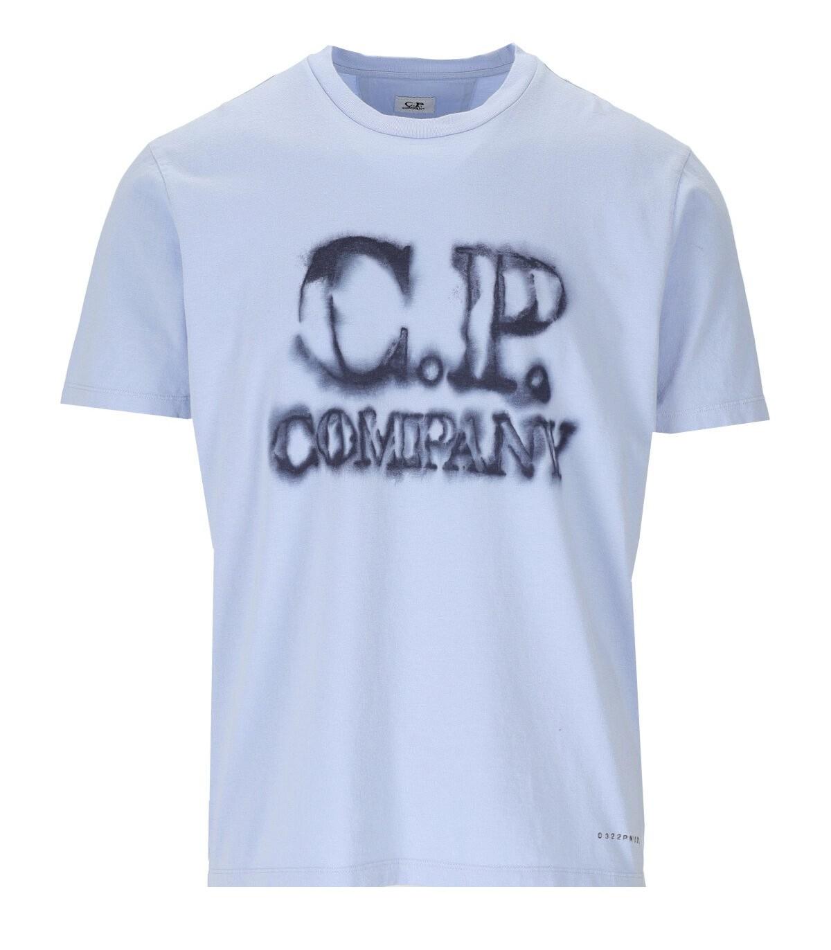 C.P. Company Jersey 24/1 Blurred T-shirt in Blue for Men | Lyst