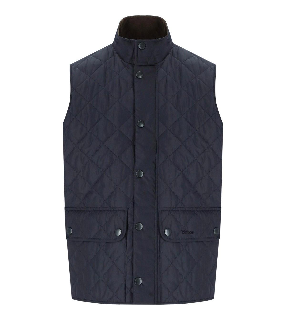 Barbour navy best sale vest