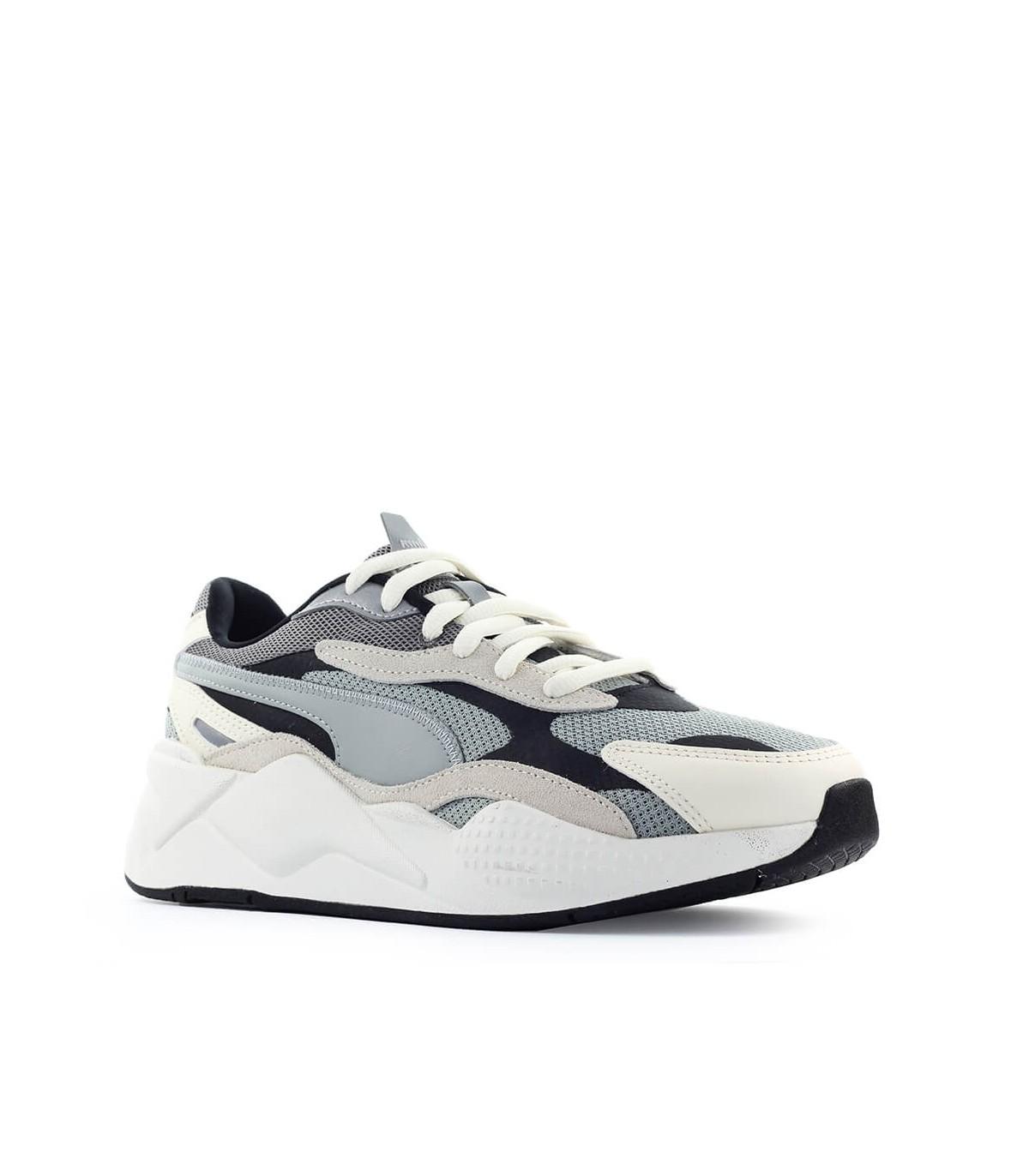 PUMA Leather Rs-x3 Puzzle Limestone Whisper White Sneaker for Men - Lyst