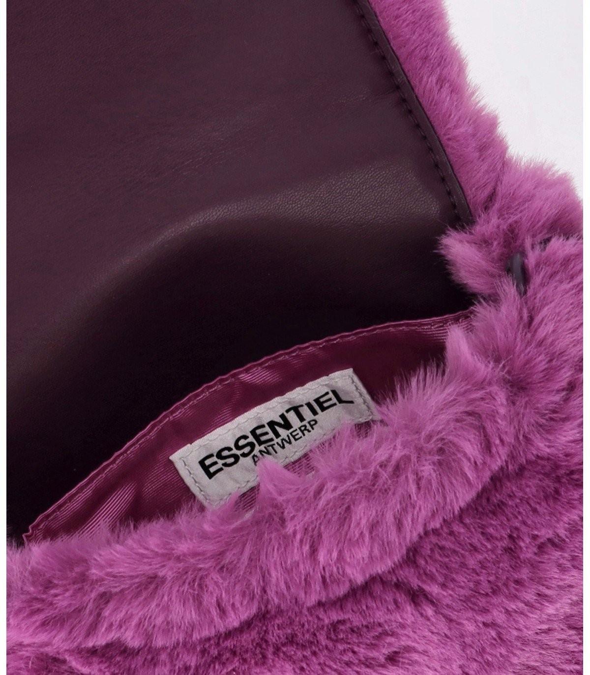 Purple faux fur jacket  Essentiel Antwerp United Kingdom