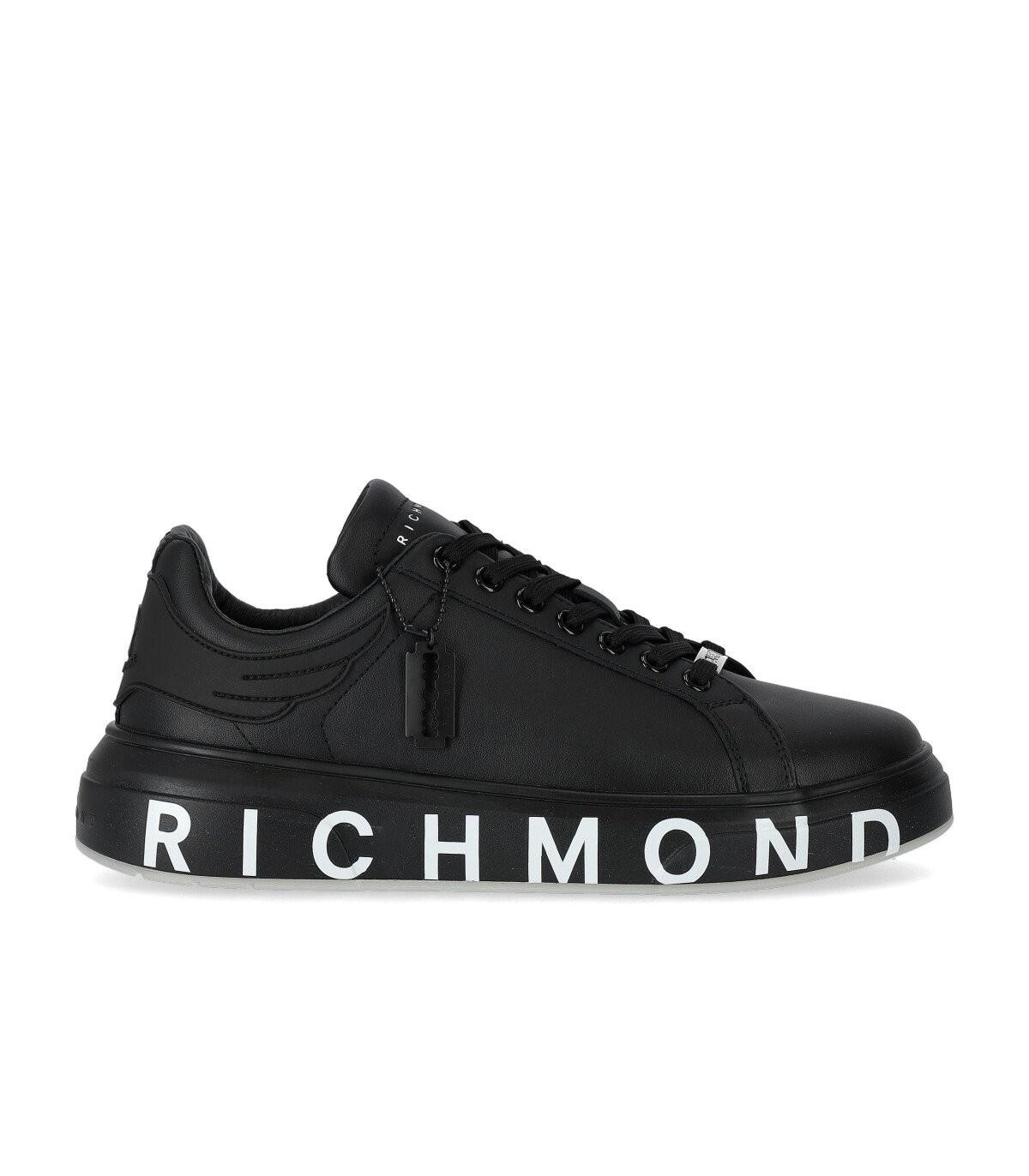 John Richmond Leather Sneaker With Logo In Black For Men Lyst john-richmond-leather-sneaker-with-logo-in-black-for-men-lyst