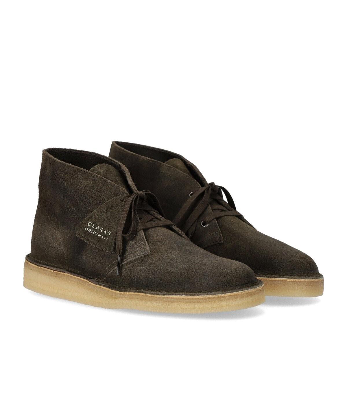 Clarks Desert Coal Olive Green Ankle Boot in Brown for Men | Lyst