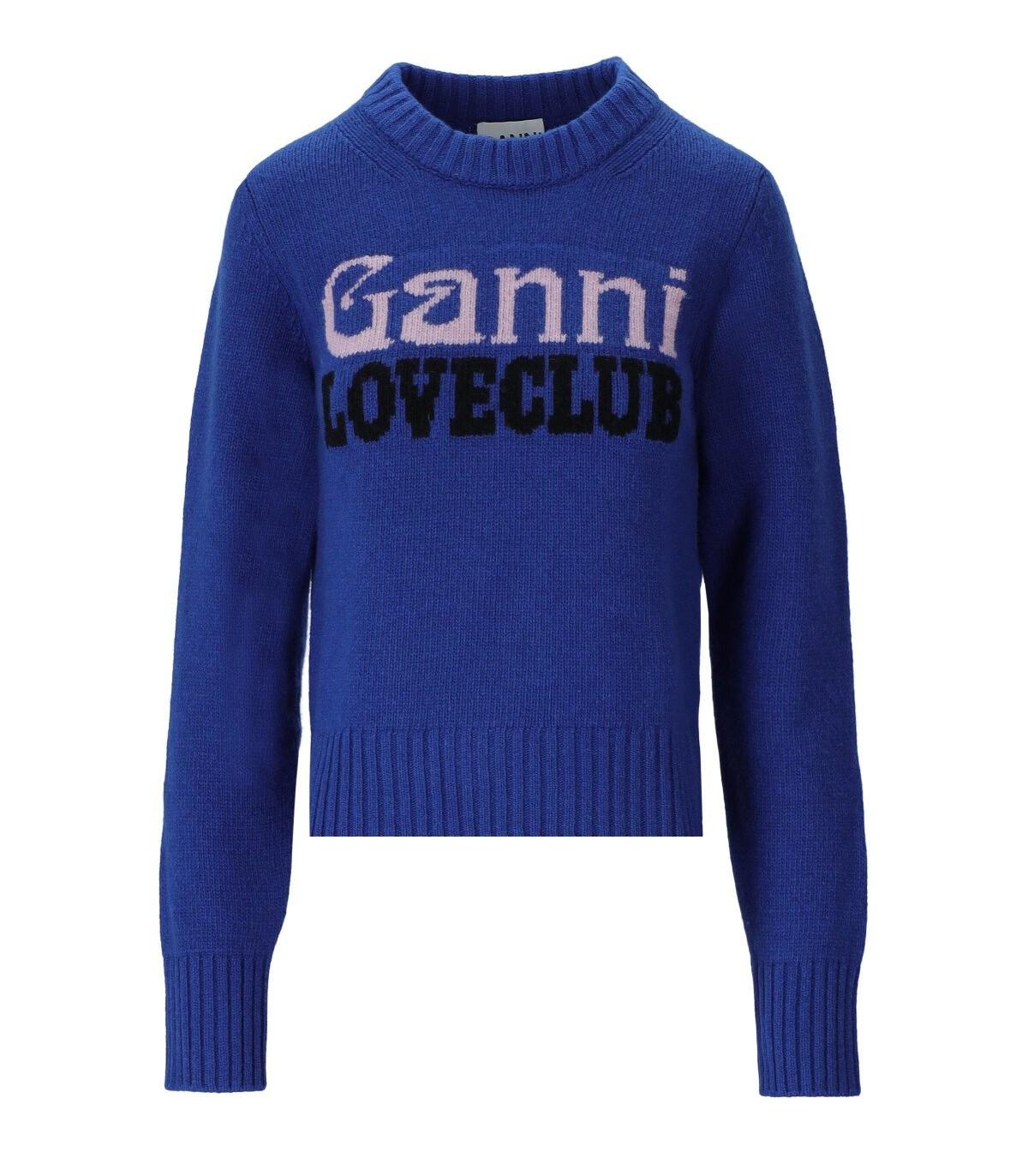 GANNI Love Club logo-print T-shirt - Farfetch