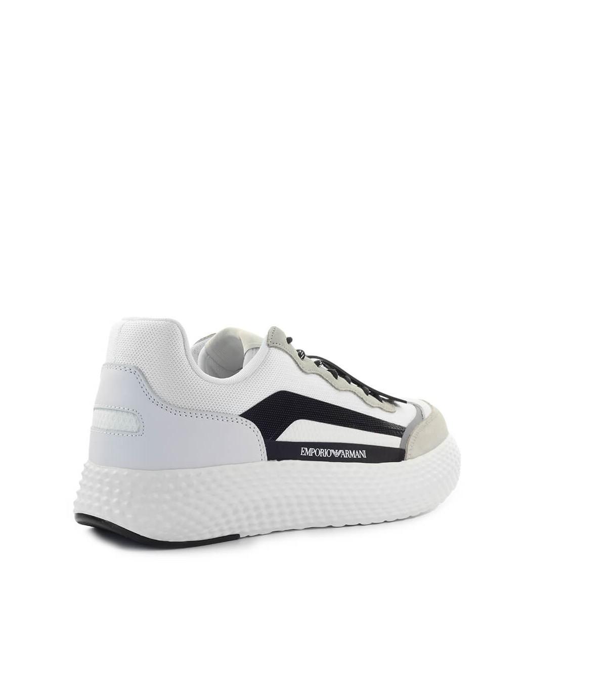 Emporio Armani Bomber Black Sneaker in White for Men | Lyst