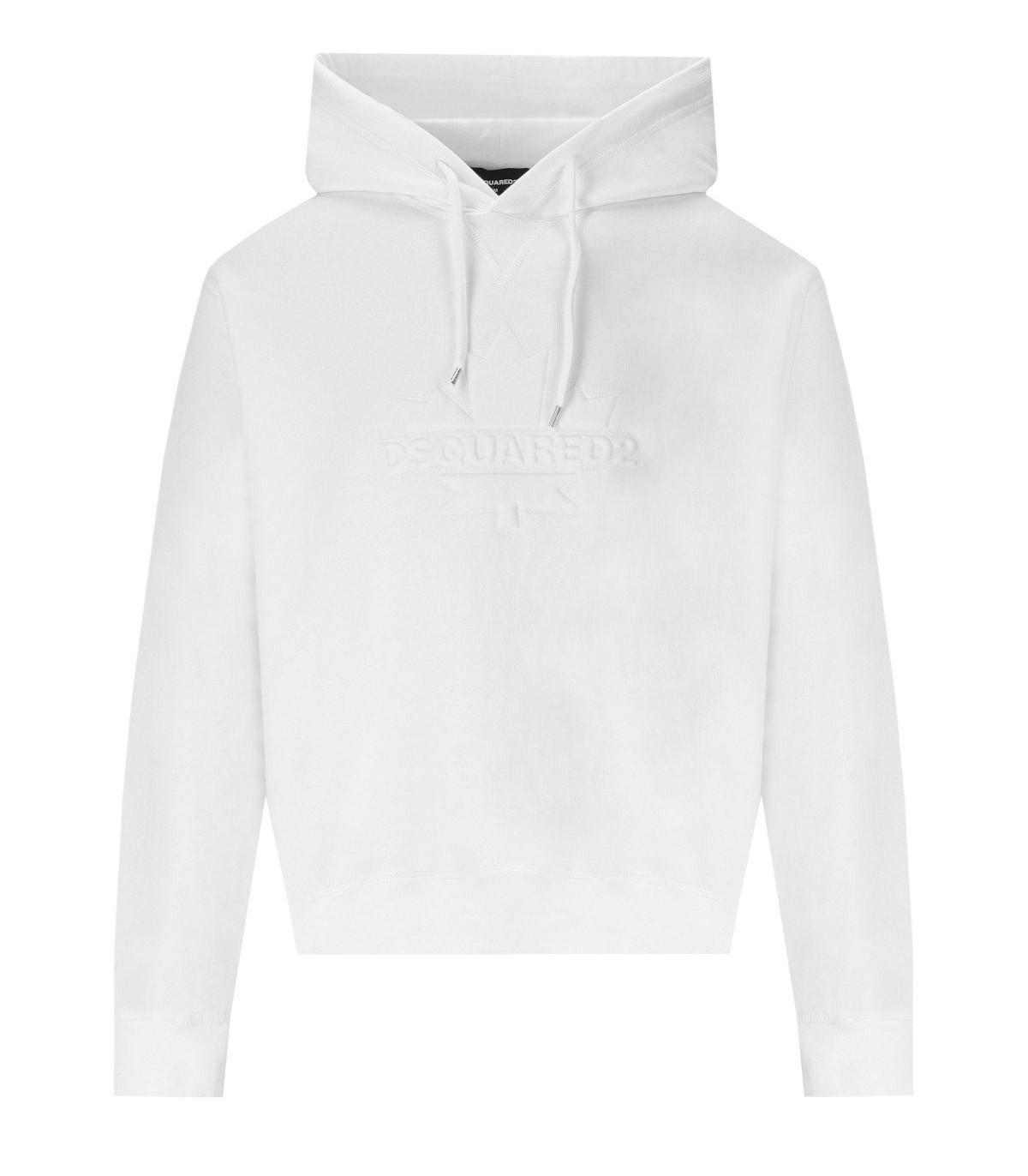 DSquared Leaf Cool White Hoodie for Men Lyst