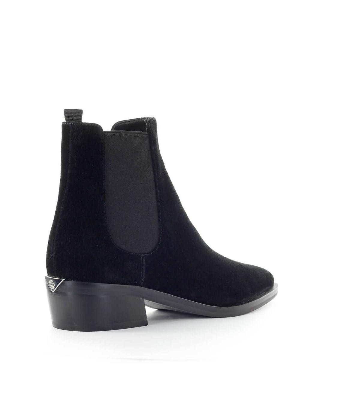 black suede ankle boots with pointed toe