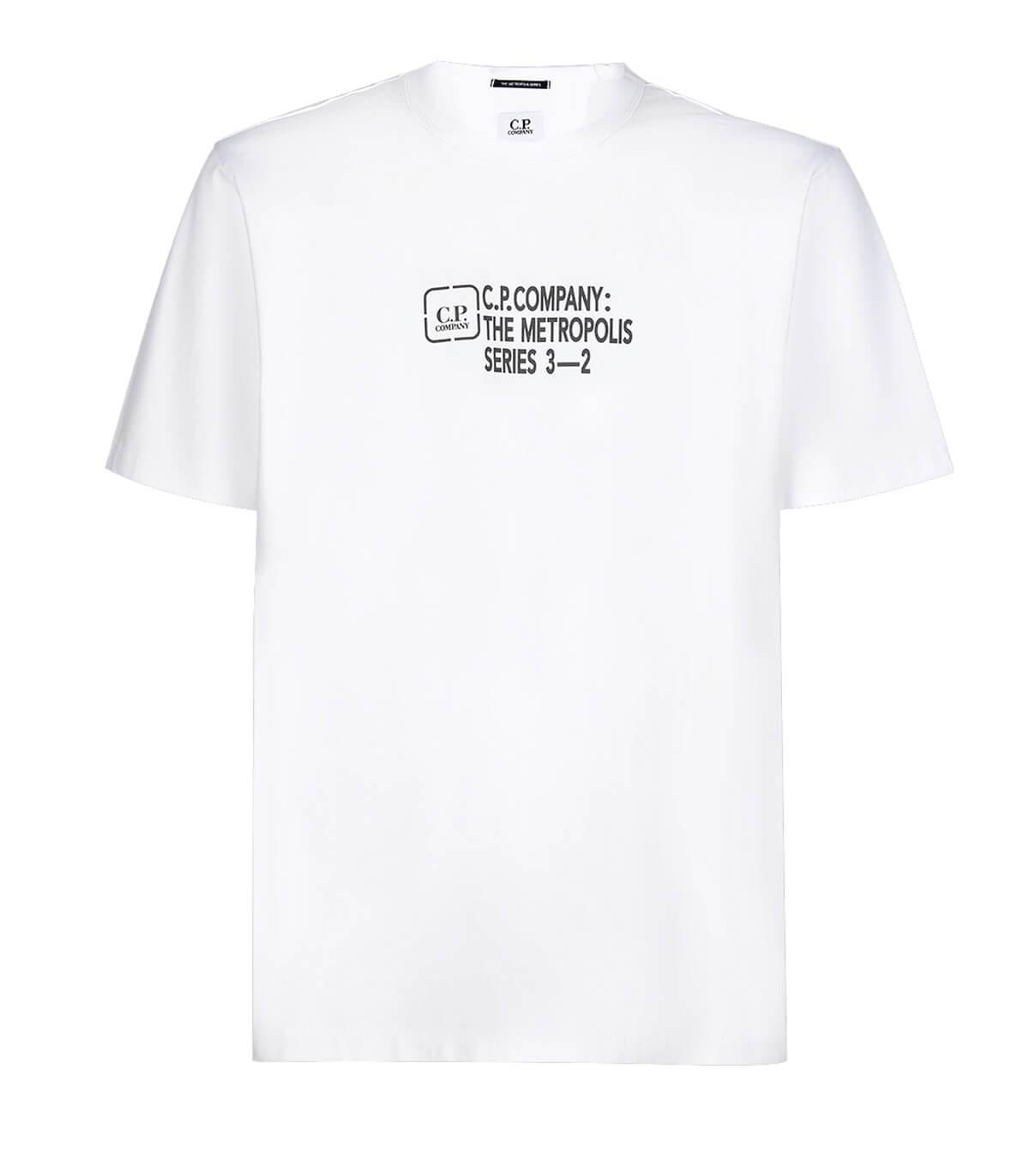 C.P. Company The Metropolis Series Graphic Reverse White T-shirt for Men |  Lyst