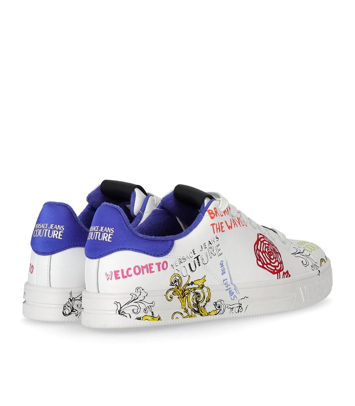Versace Jeans Couture Roses Court 88 White Sneaker for Men | Lyst