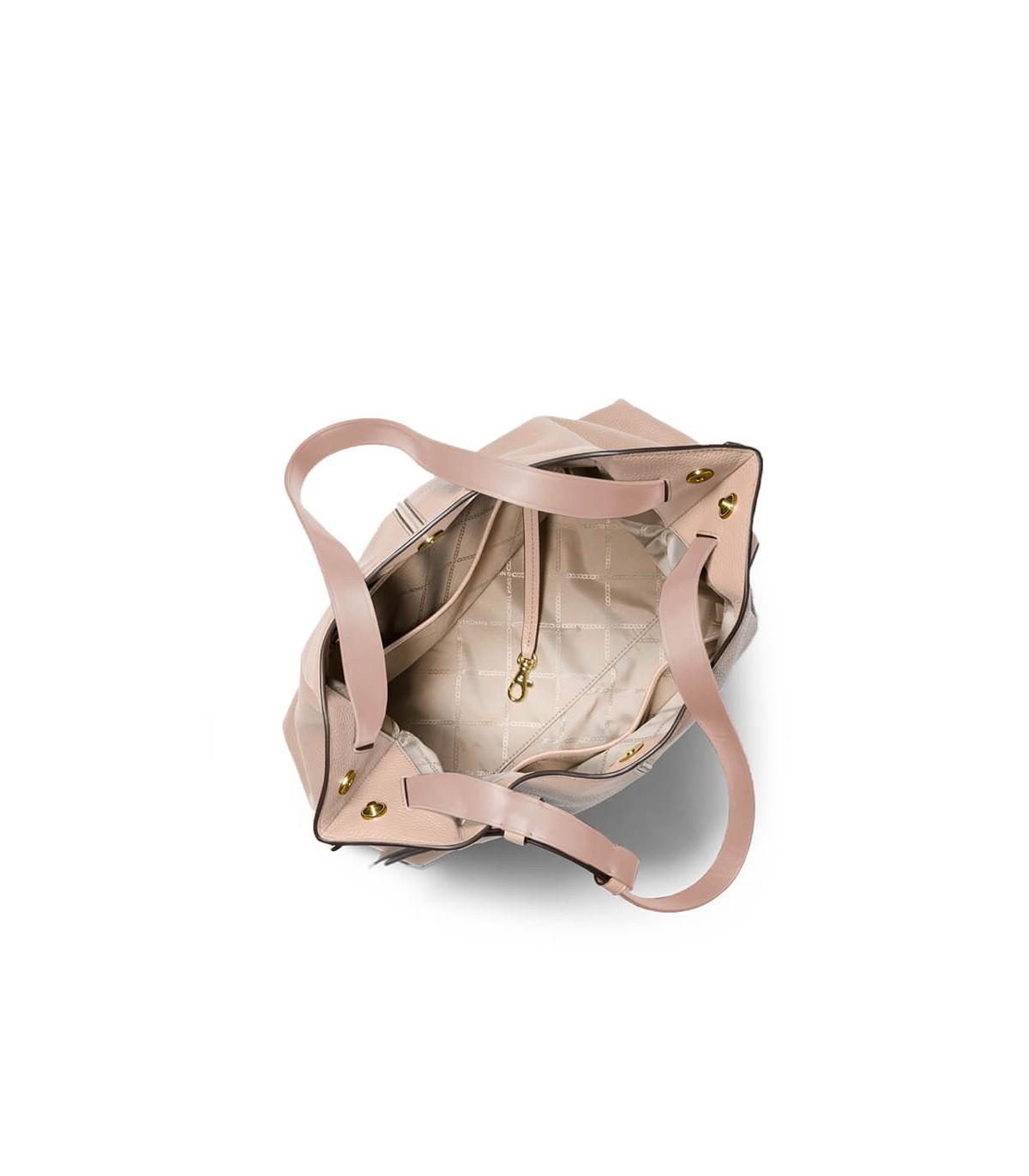 downtown astor small pebbled leather shoulder bolsa