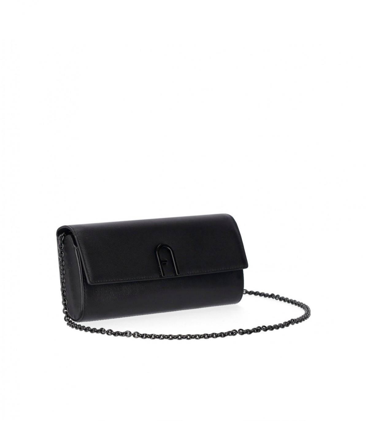 Furla Flow Mini Clutch in Black Lyst