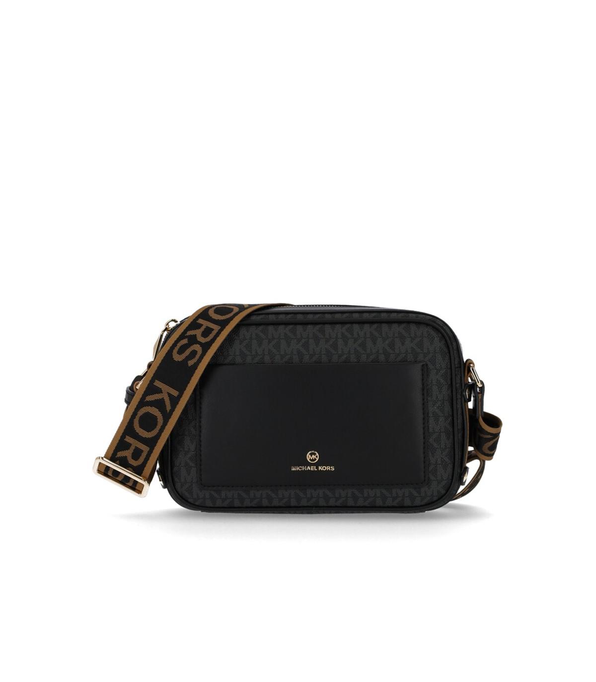 MICHAEL Michael Kors Maeve Logo-strap Canvas And Leather Crossbody Bag in  Black