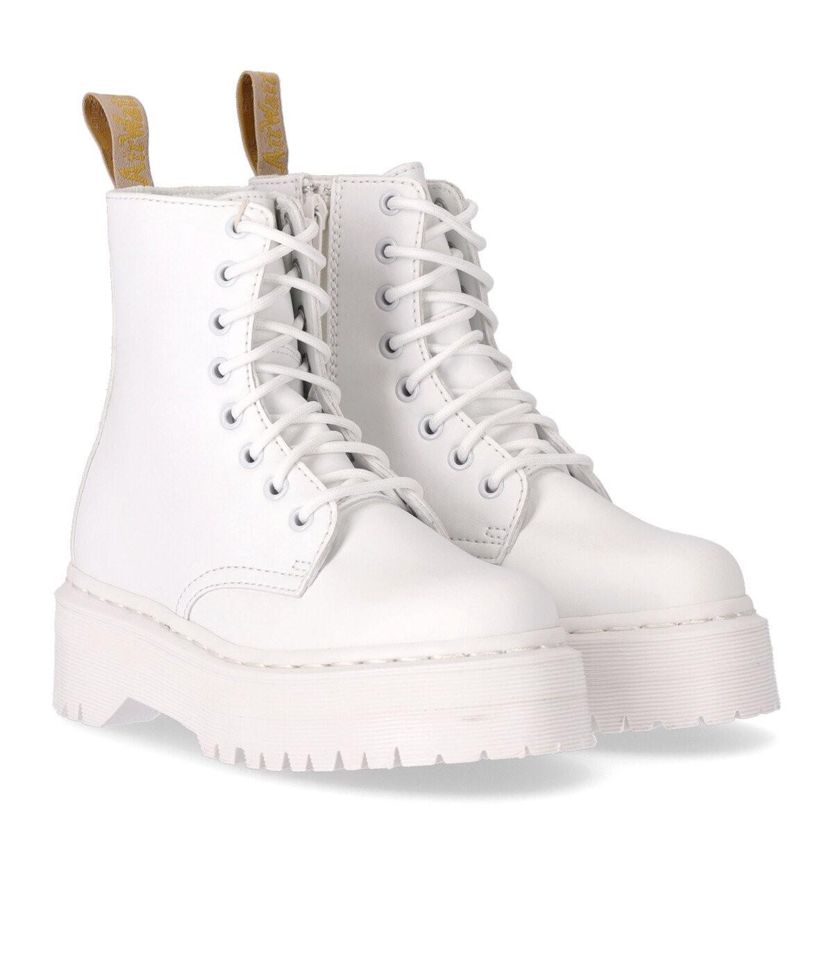 Save 7% Martens Synthetic Jadon Vegan Ii Mono White Combat Boot in Natural Martens Boots Dr Womens Boots Dr 