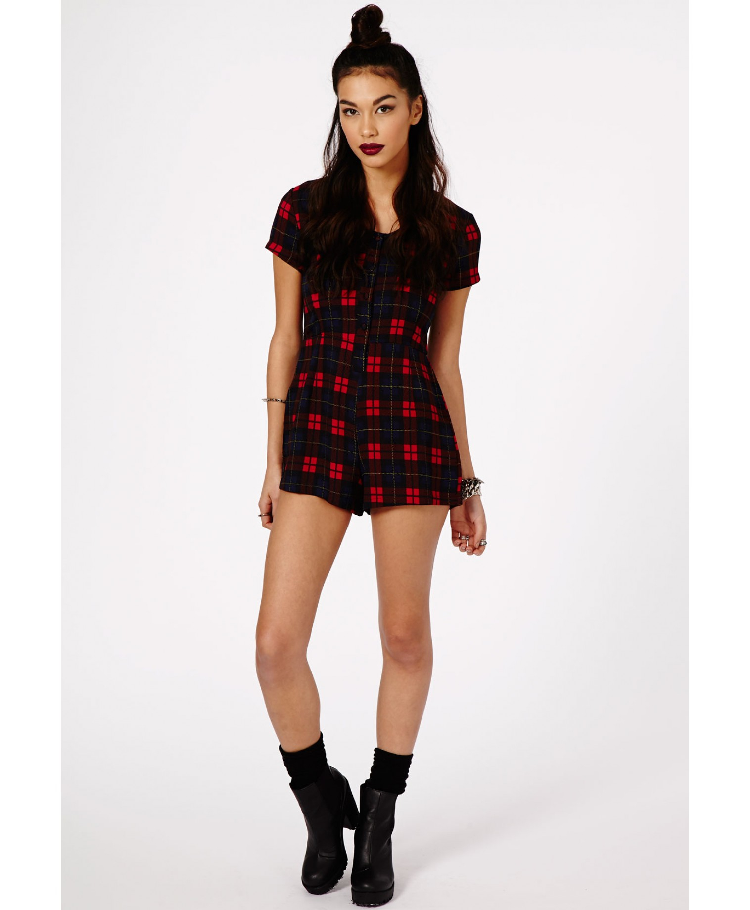 tartan playsuit