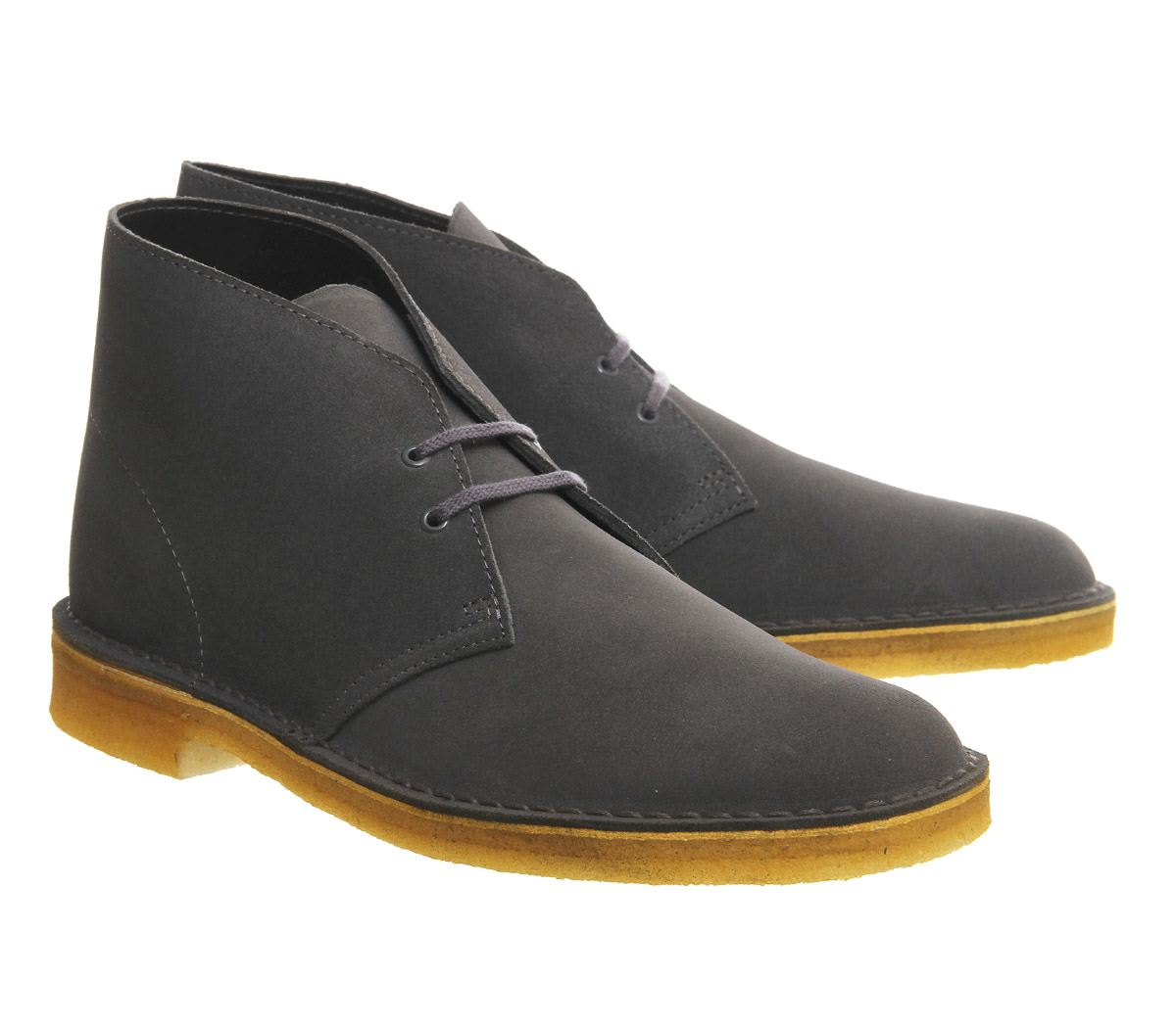 Clarks Desert Boots in Gray for Men Lyst