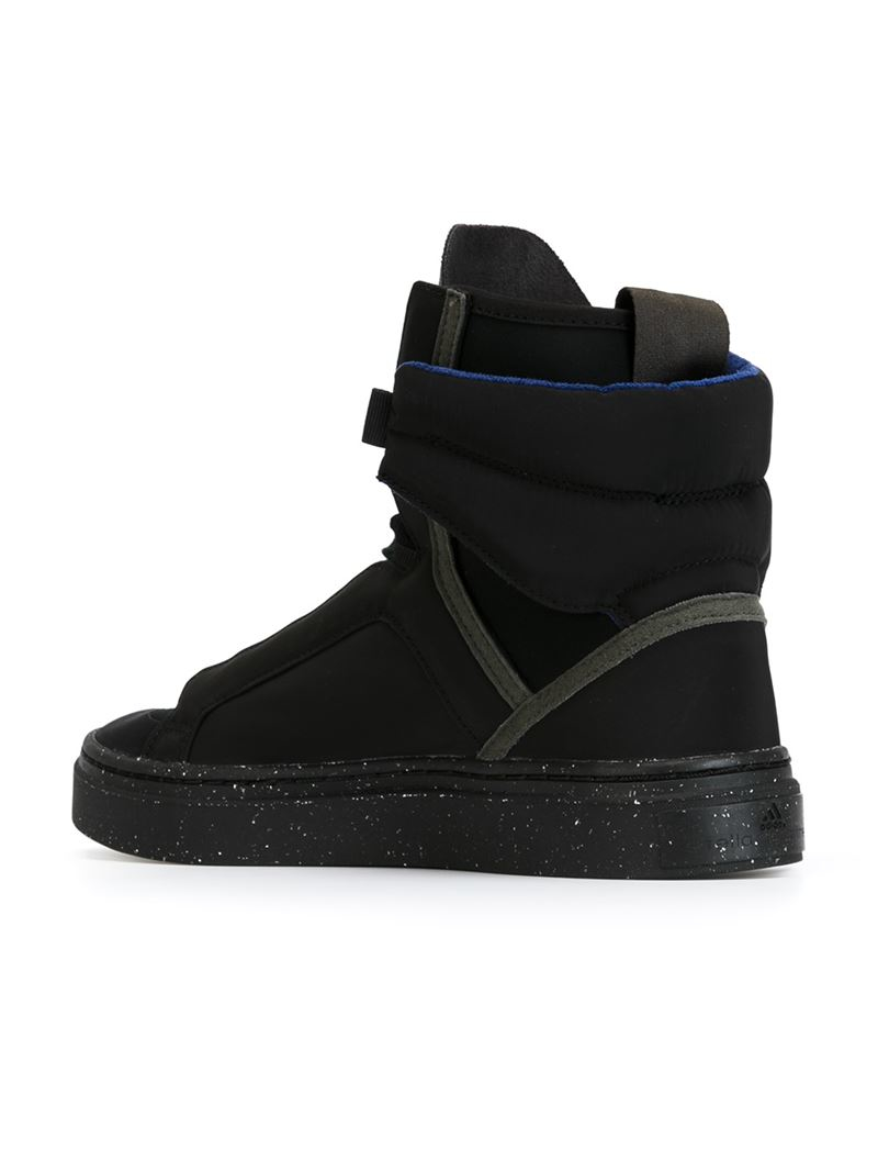 adidas black high ankle shoes